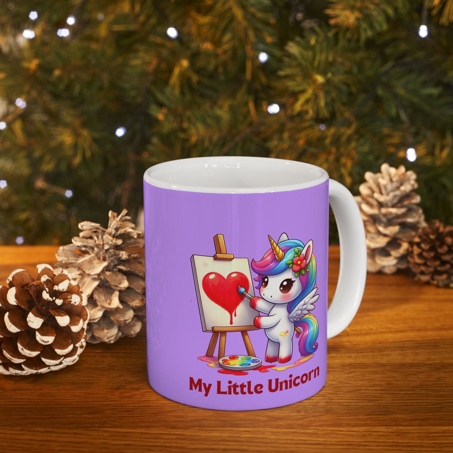 My Little Unicorn Heart Mug 11-15 Ounces Purple