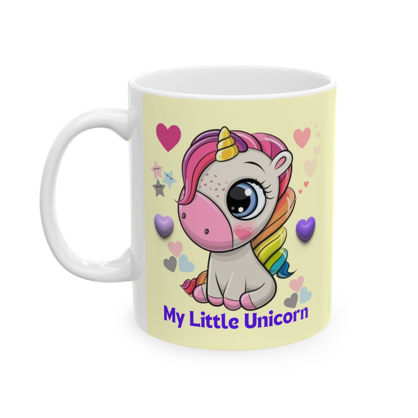 My Little Unicorn Balloons Mug 11-15 Ounces Yellow