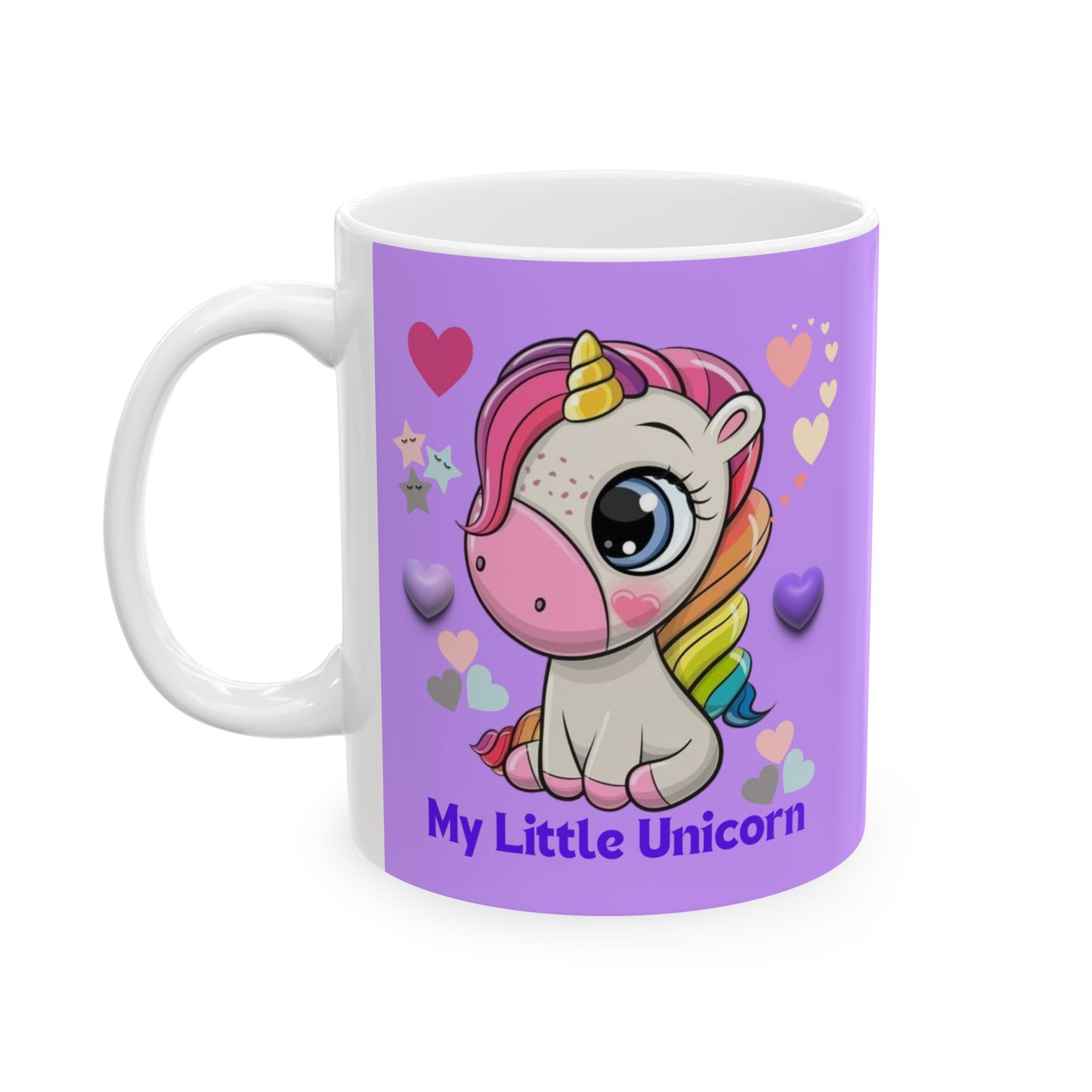 My Little Unicorn Balloons Mug 11-15 Ounces Purple