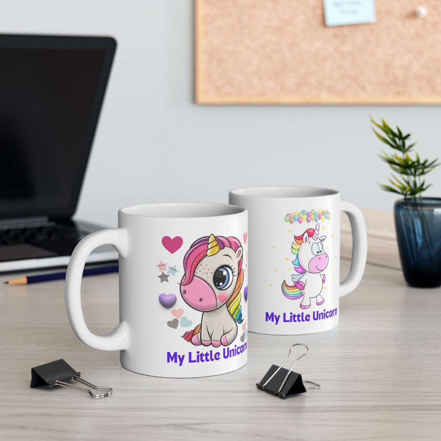 My Little Unicorn Balloons Mug 11-15 Ounces White