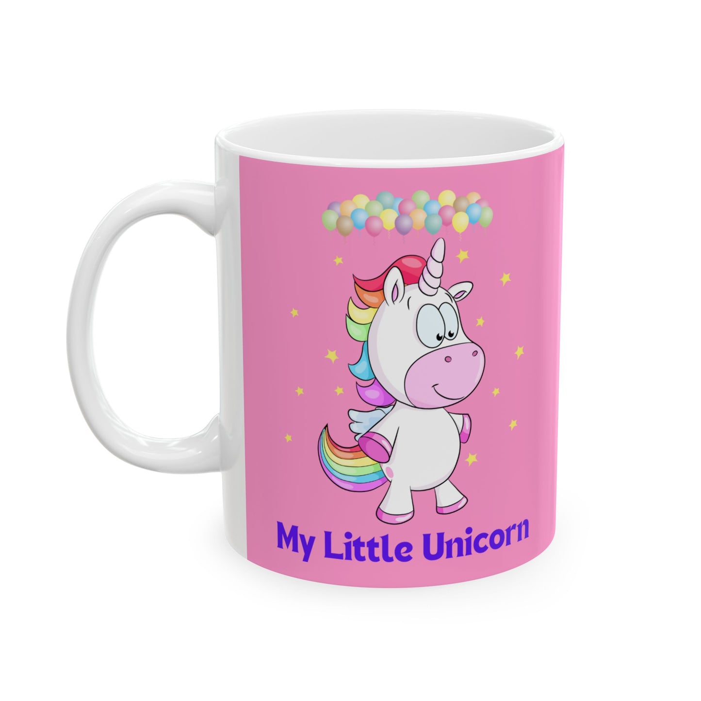 My Little Unicorn Balloons Mug 11-15 Ounces Pink