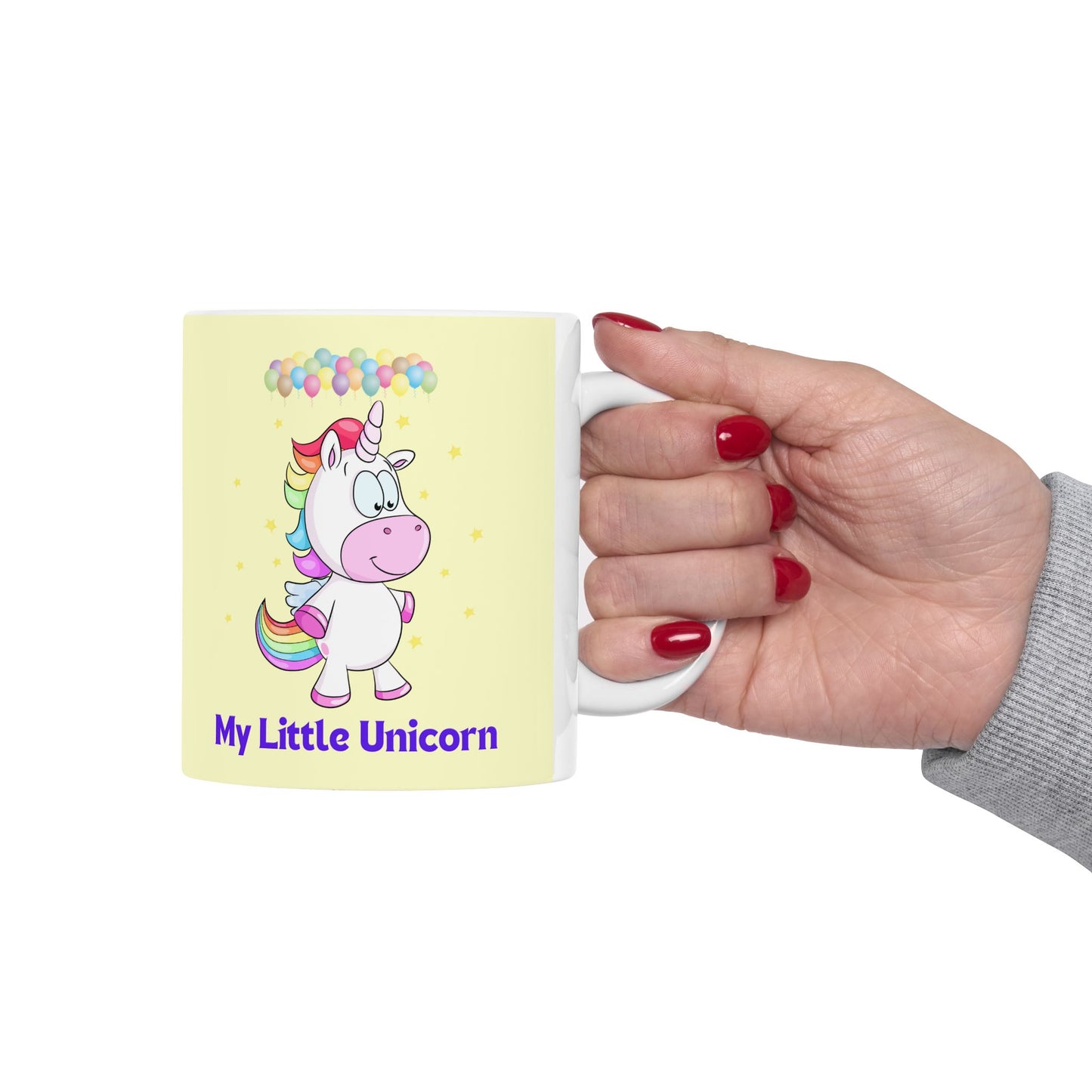 My Little Unicorn Balloons Mug 11-15 Ounces Yellow
