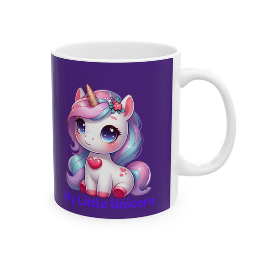 My Little Unicorn Heart Mug 11-15 Ounces Purple