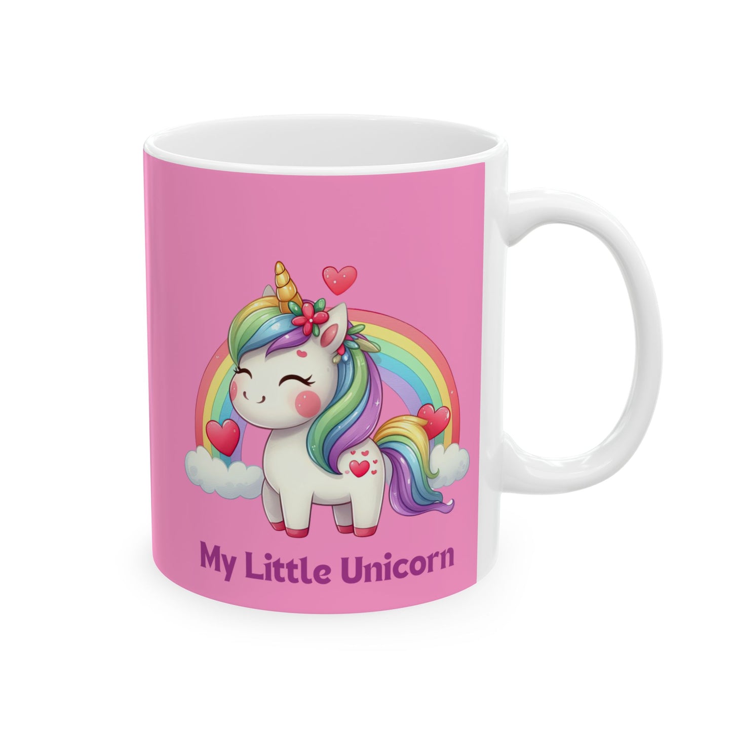 My Little Unicorn Rainbow Mug 11-15 Ounces Pink