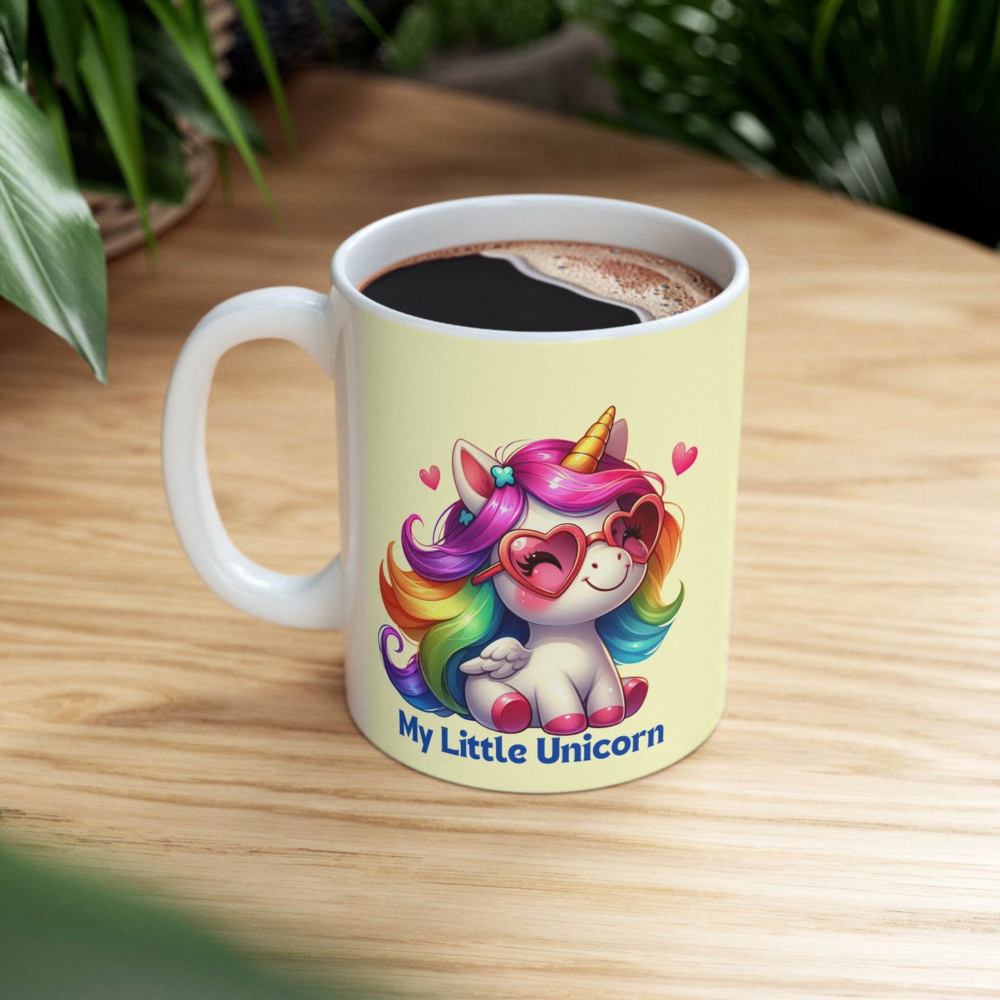My Little Unicorn Rainbow Mug 11-15 Ounces Yellow