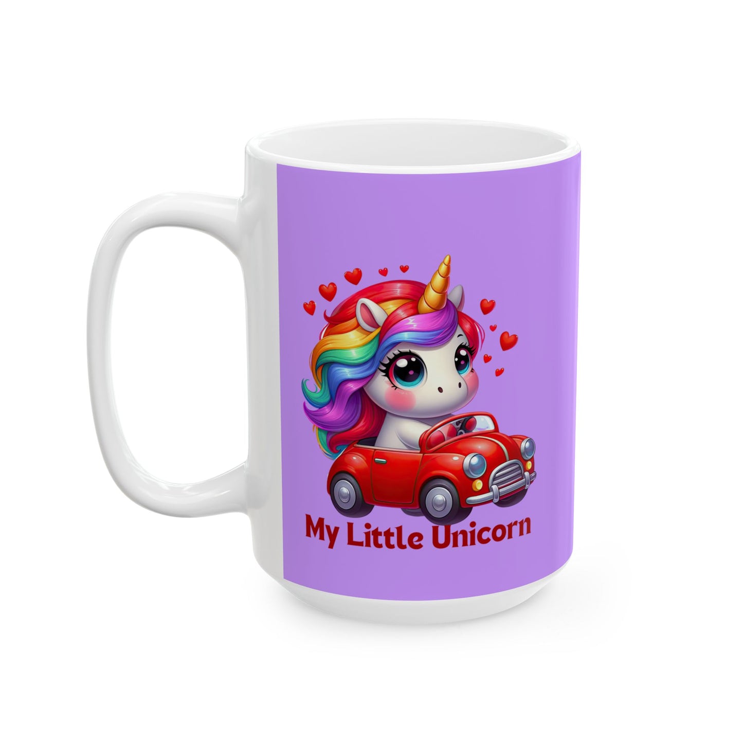 My Little Unicorn Red Car Mug 11-15 Ounces Purple