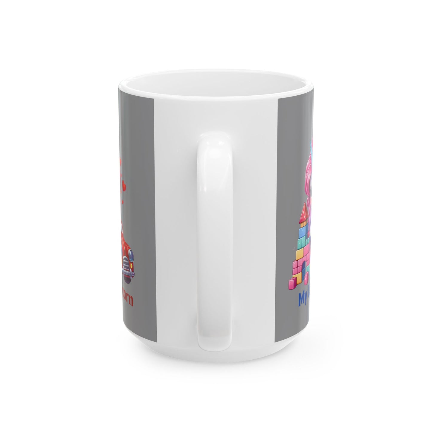 My Little Unicorn Castle Mug 11-15 Ounces Grey