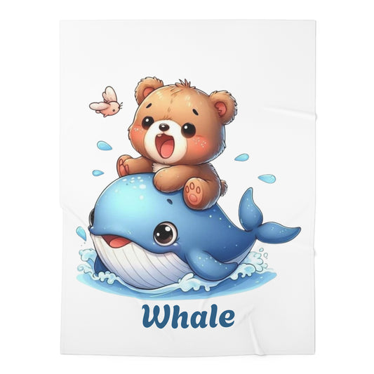 Whale Baby Swaddle Blanket