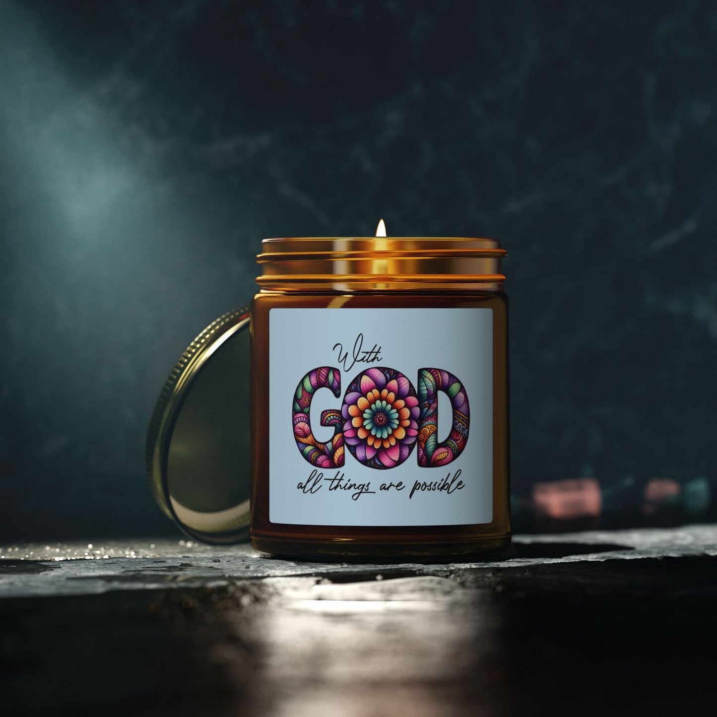 With Good  All Things Are Possible Scented Candles, Coconut Apricot Wax (4oz, 9oz)