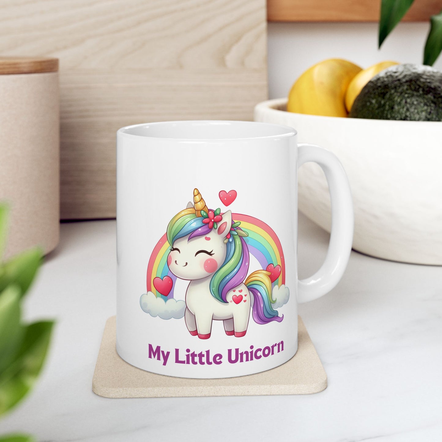 My Little Unicorn Rainbow Mug 11-15 Ounces White