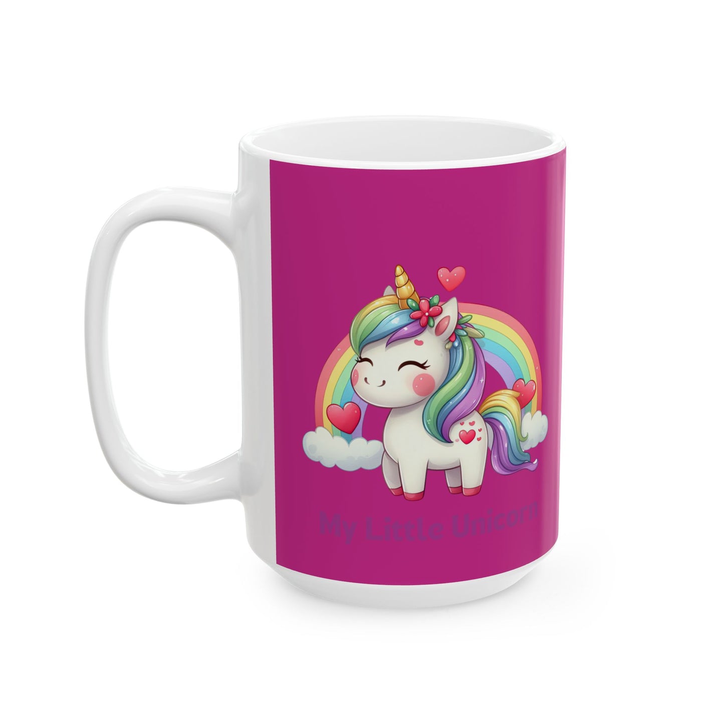 My Little Unicorn Rainbow Mug 11-15 Ounces Pink