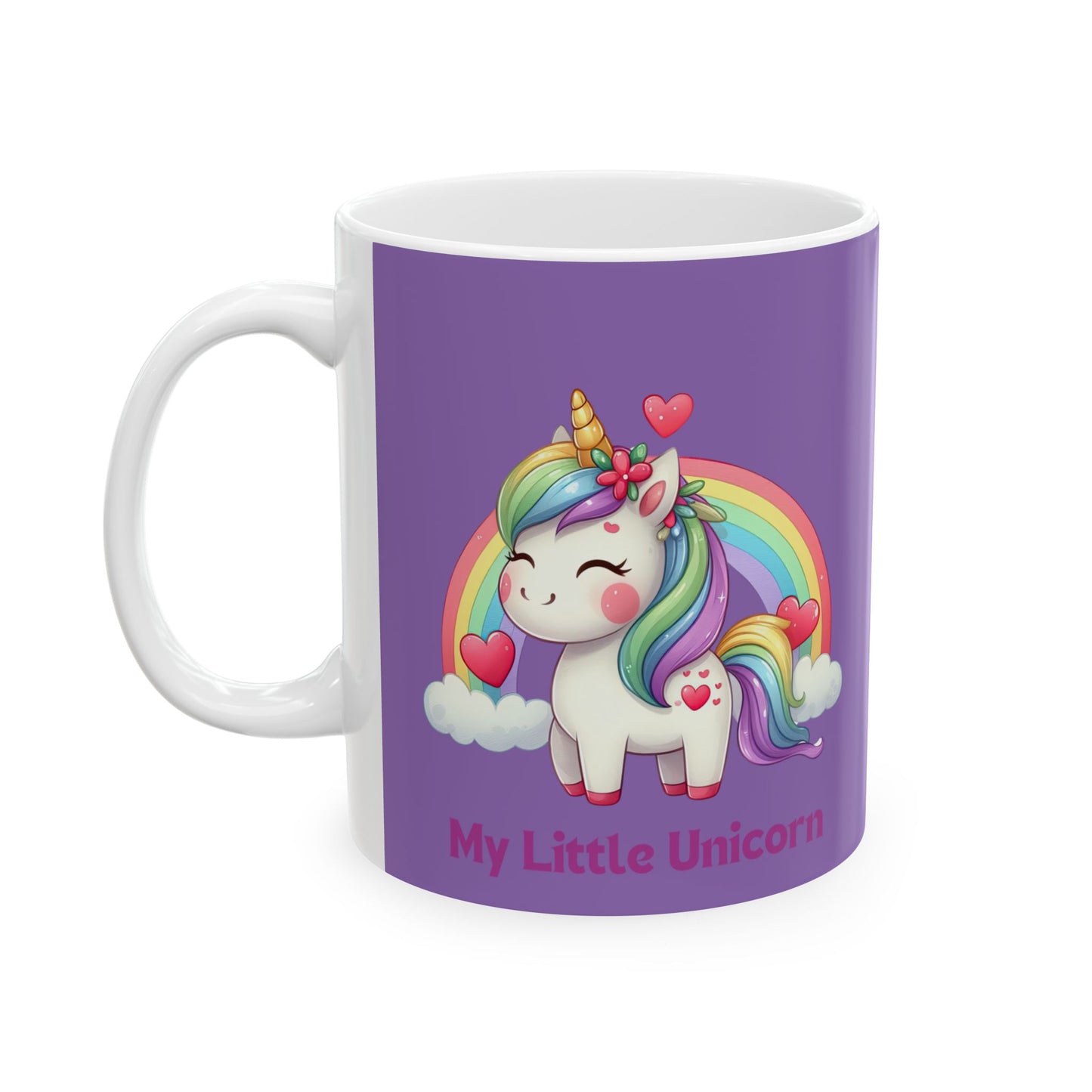 My Little Unicorn Rainbow Mug 11-15 Ounces Light Purple