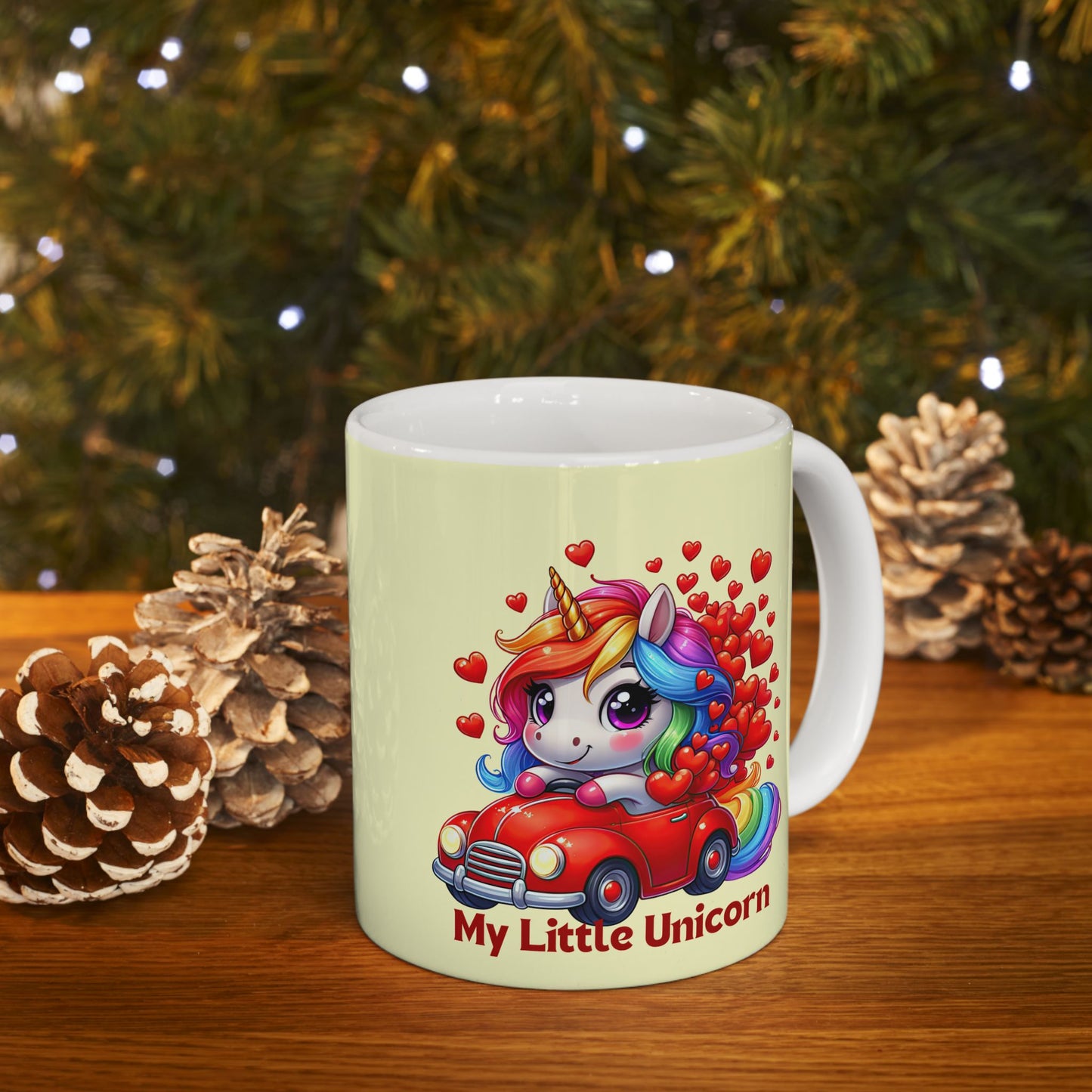 My Little Unicorn Red Car Mug 11-15 Ounces Yellow