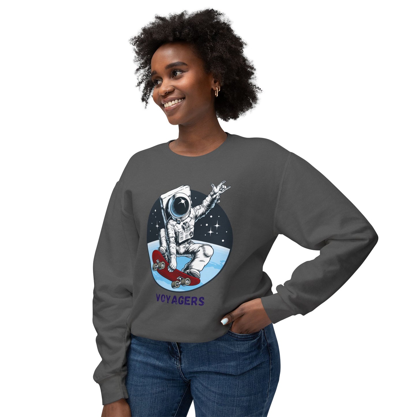 Unisex Long Sleeves Lightweight Crewneck Sweatshirt