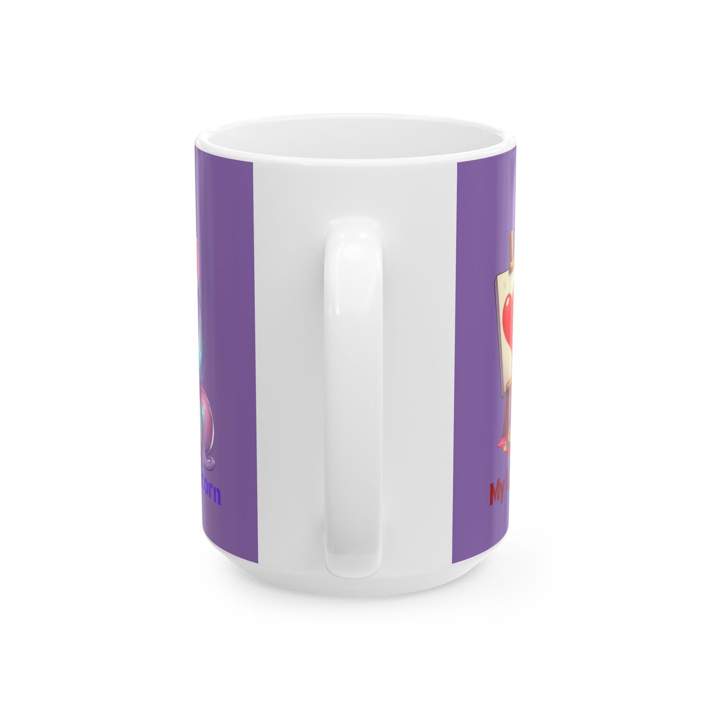 My Little Unicorn Heart Mug 11-15 Ounces Light Purple