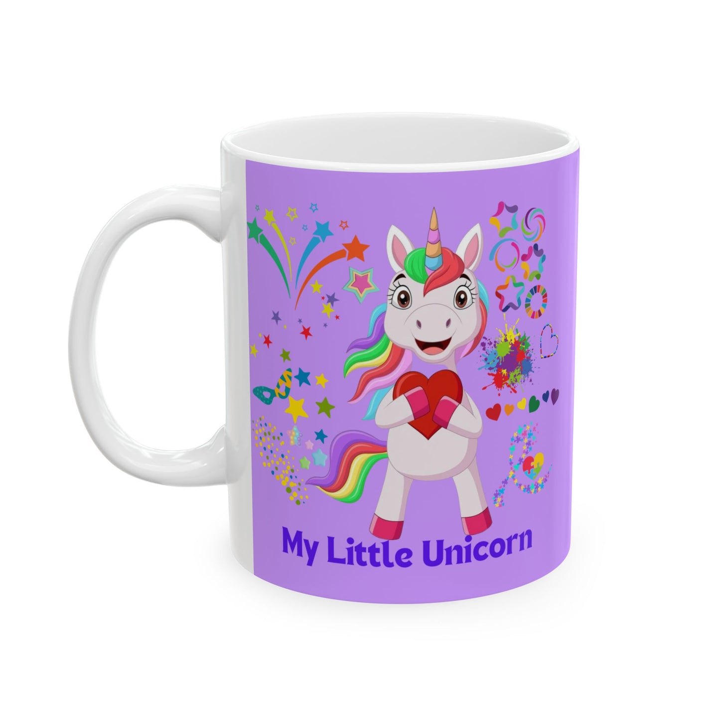 My Little Unicorn Couple Mug 11-15 Ounces White