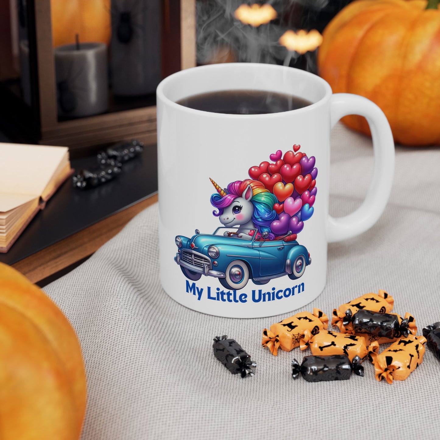 My Little Unicorn Blue Car Mug 11-15 Ounces White