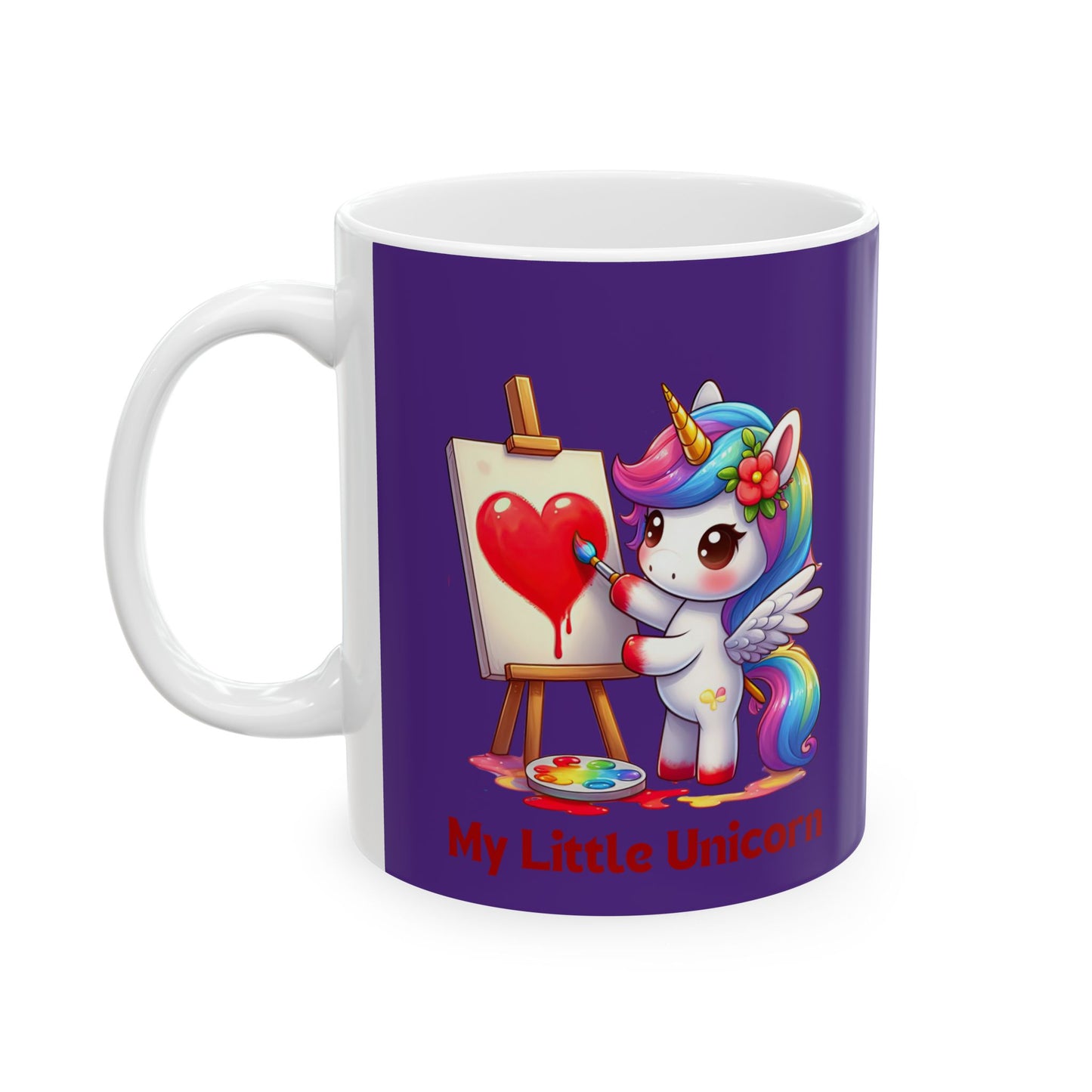 My Little Unicorn Heart Mug 11-15 Ounces Purple