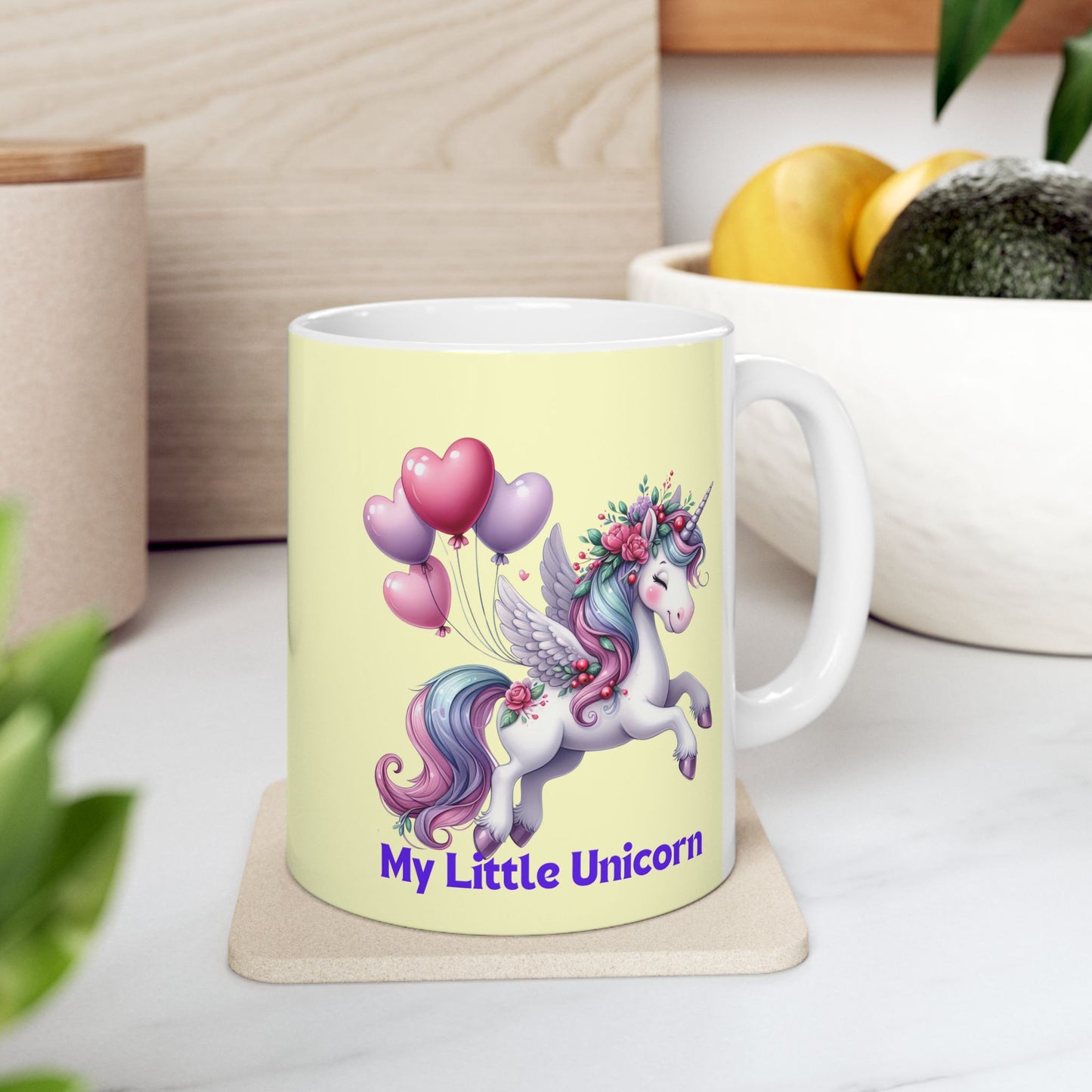 My Little Unicorn Horse Mug 11-15 Ounces Yellow