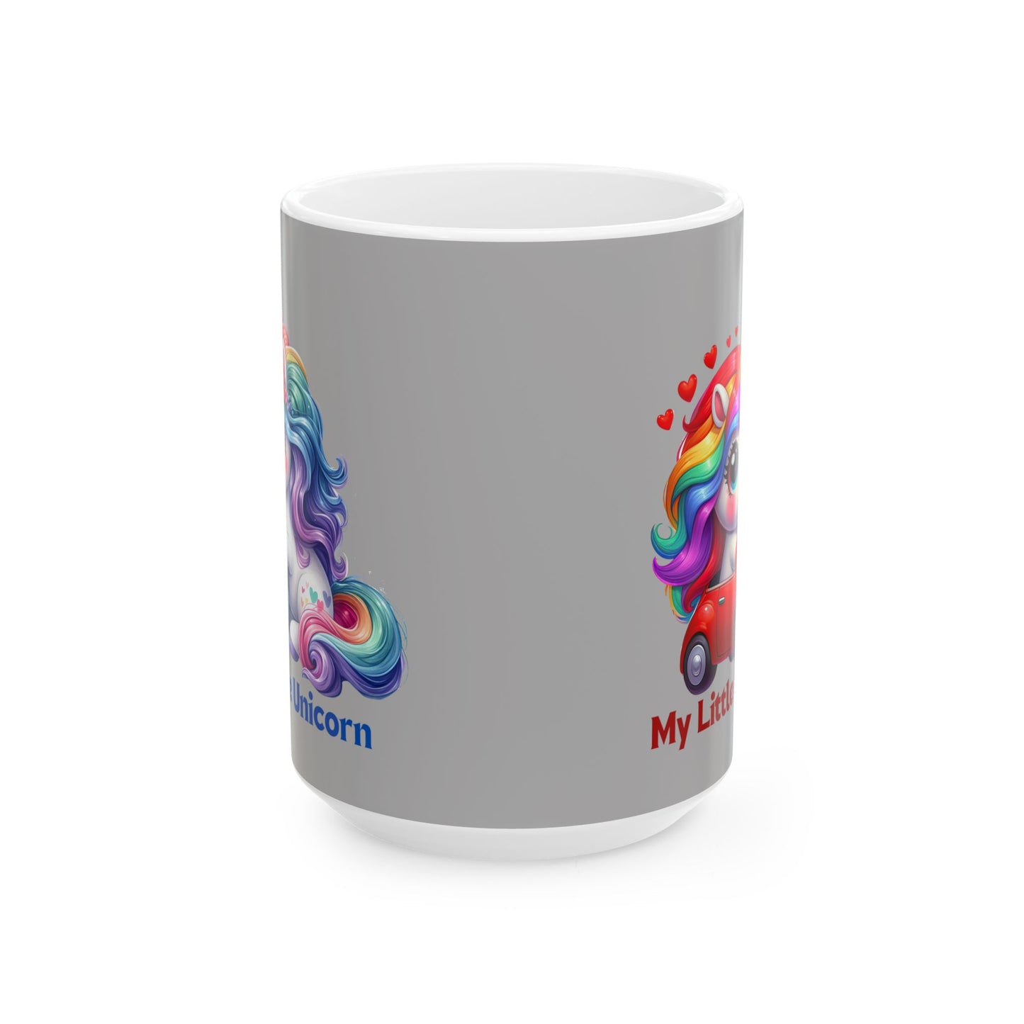 My Little Unicorn Castle Mug 11-15 Ounces Light Grey