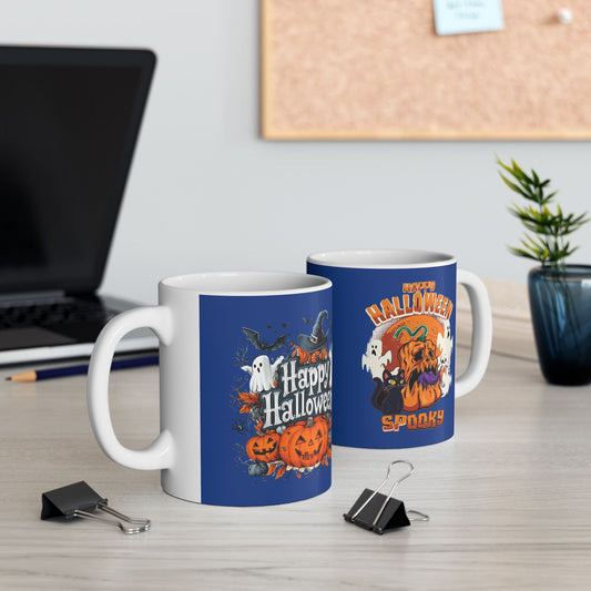 Happy Halloween Mug 11-15 Onces Dark Blue