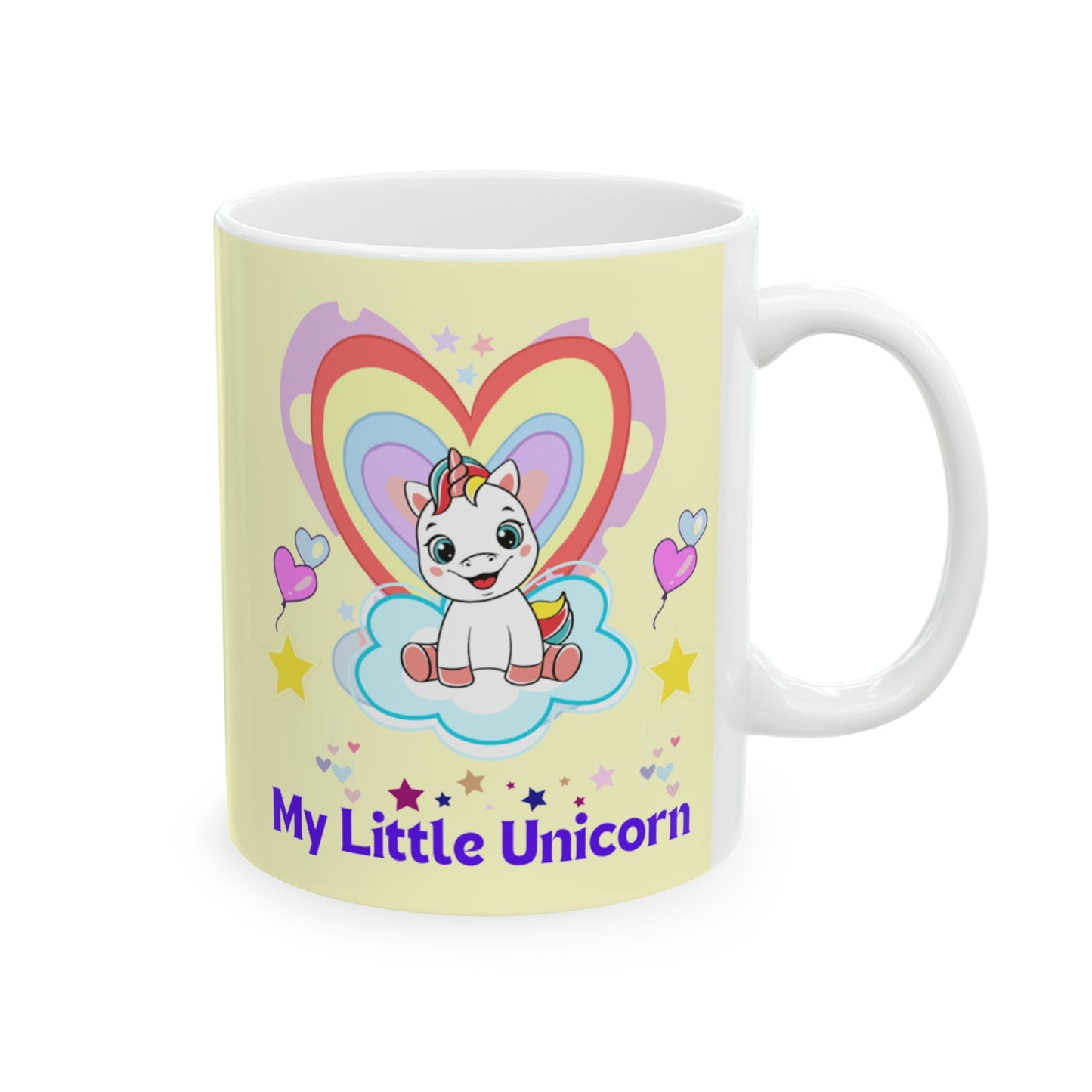 My Little Gold Star Unicorn Mug 11-15 Onces Yellow