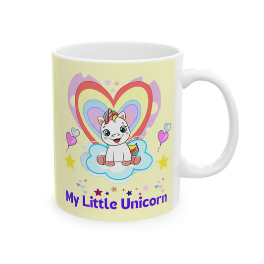 My Little Gold Star Unicorn Mug 11-15 Onces Yellow