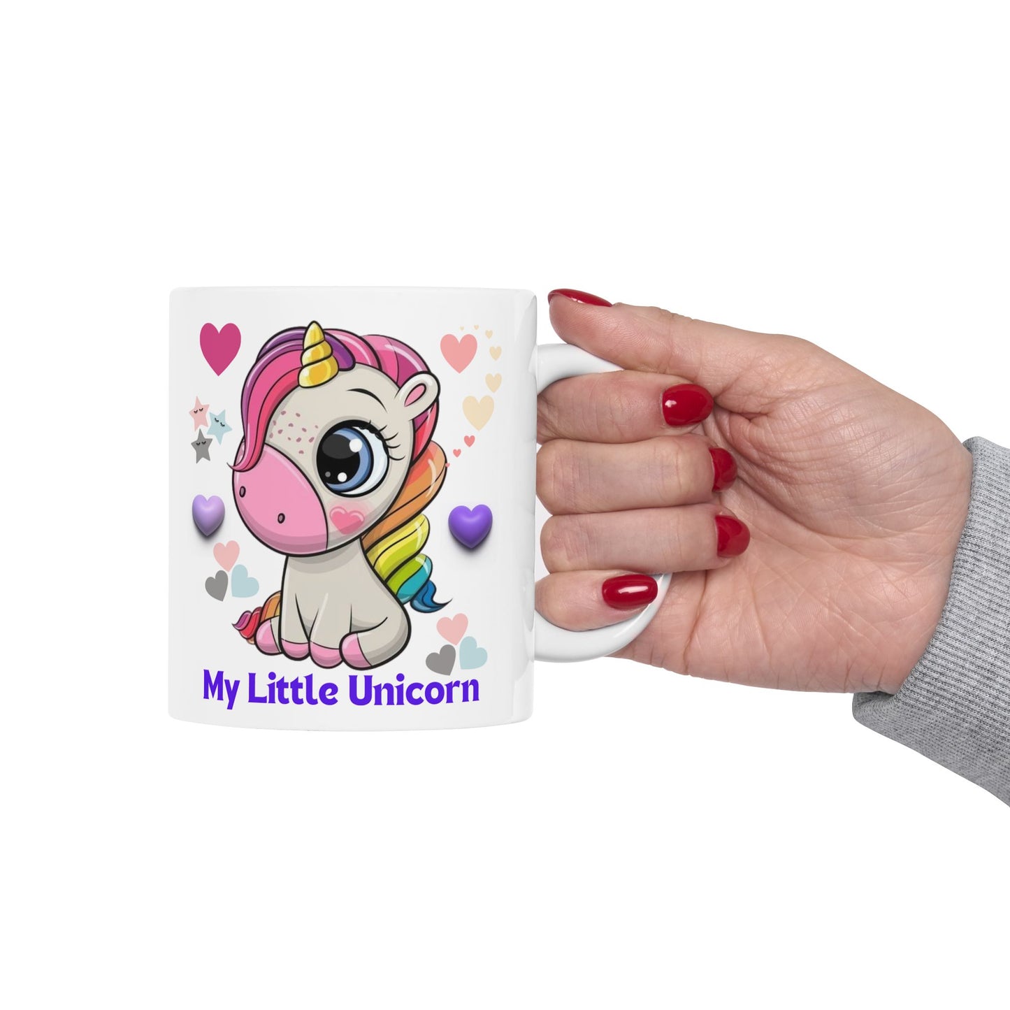 My Little Unicorn Balloons Mug 11-15 Ounces White