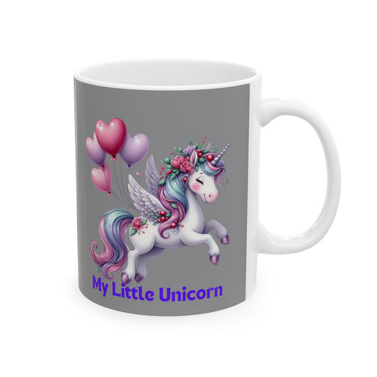 My Little Unicorn Horse Mug 11-15 Ounces Grey