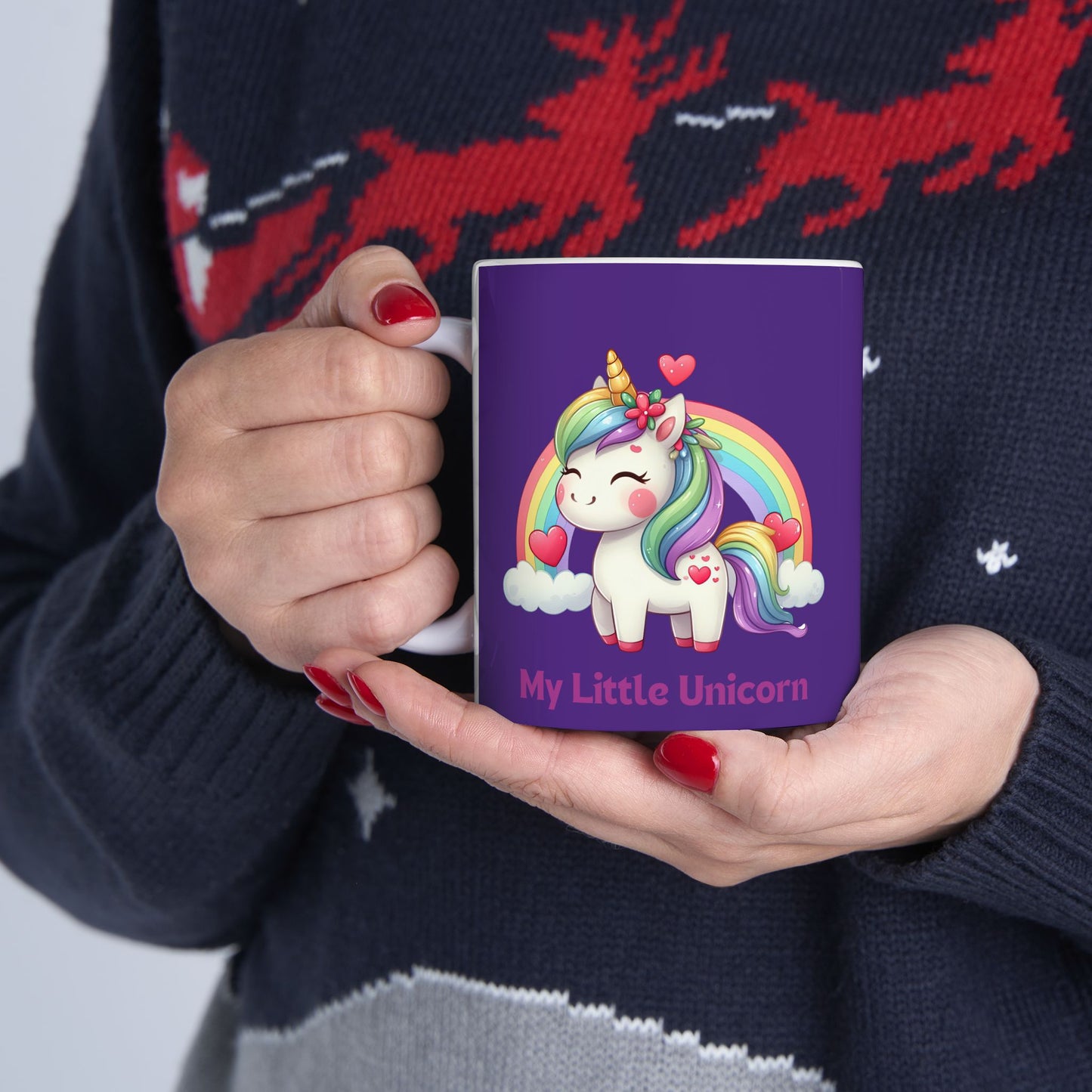 My Little Unicorn Rainbow Mug 11-15 Ounces Purple