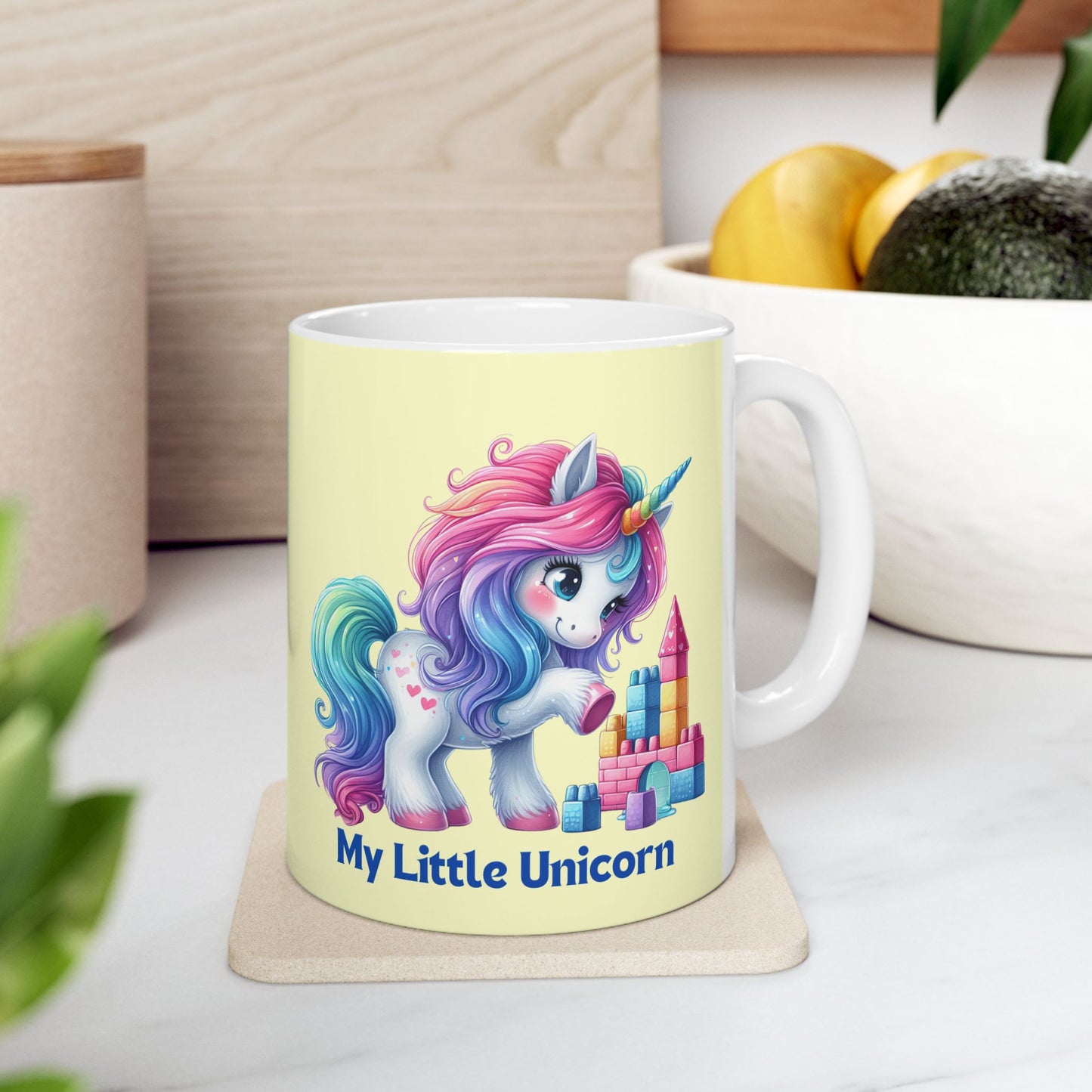 My Little Unicorn Castle Mug 11-15 Ounces Yellow
