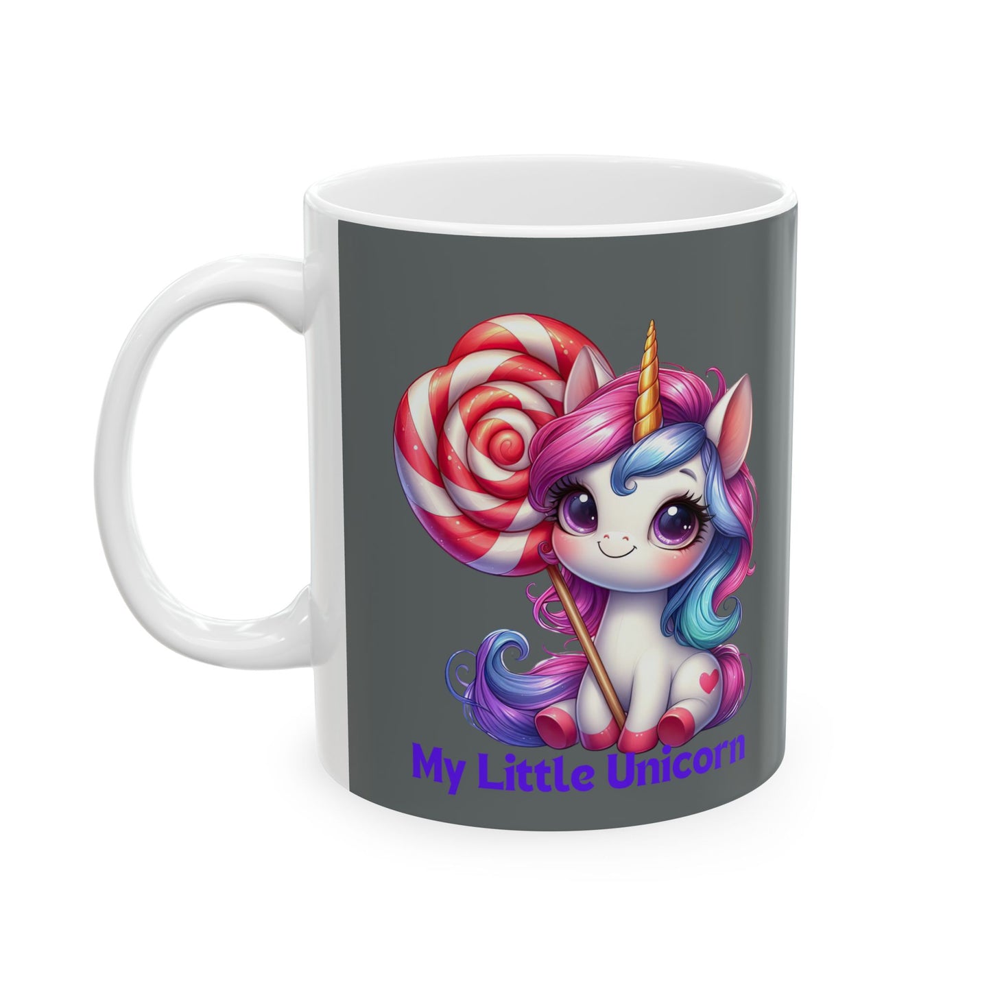 My Little Unicorn Sweet Mug 11-15 Ounces Dark Grey