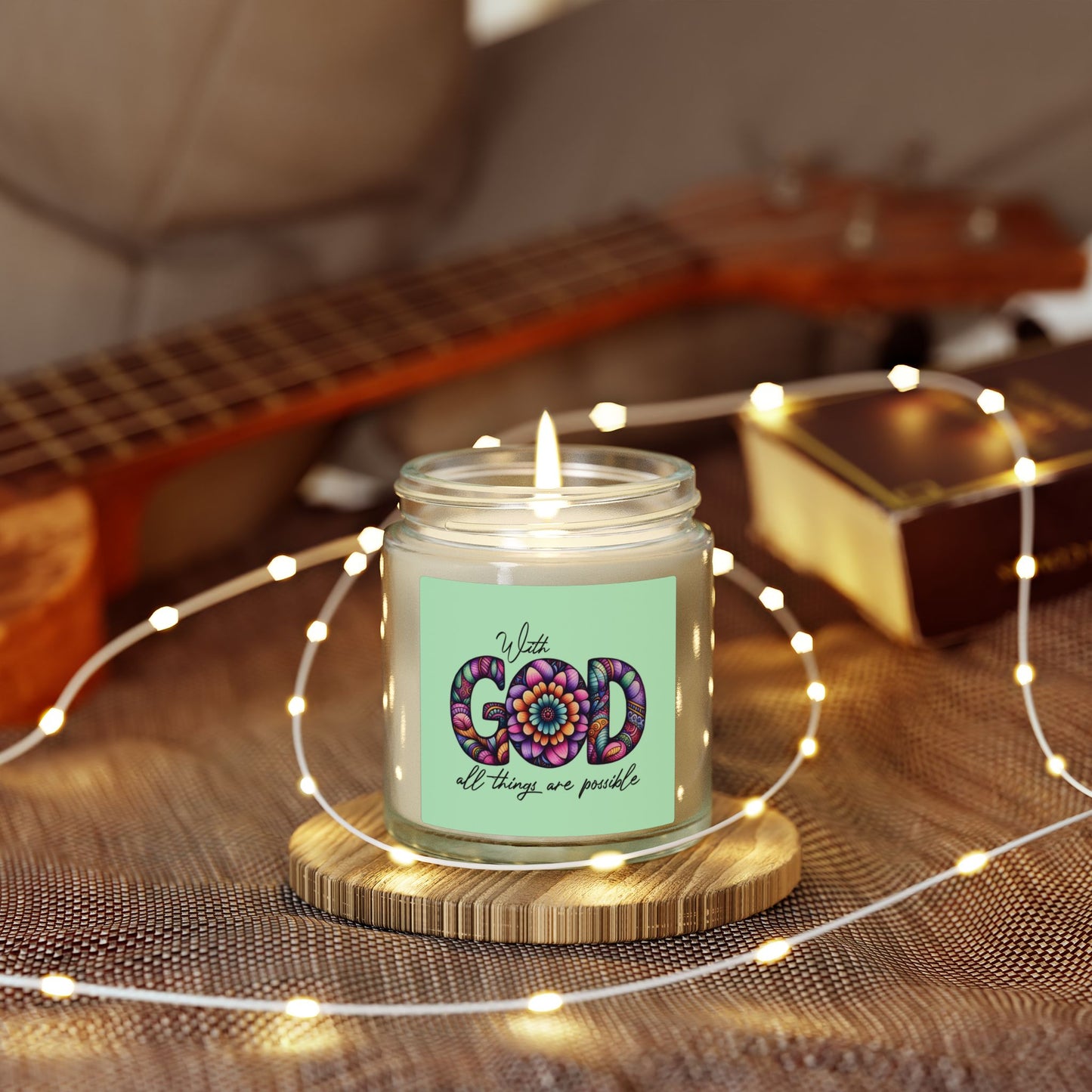 With Good  All Things Are Possible Scented Candles, Coconut Apricot Wax (4oz, 9oz)