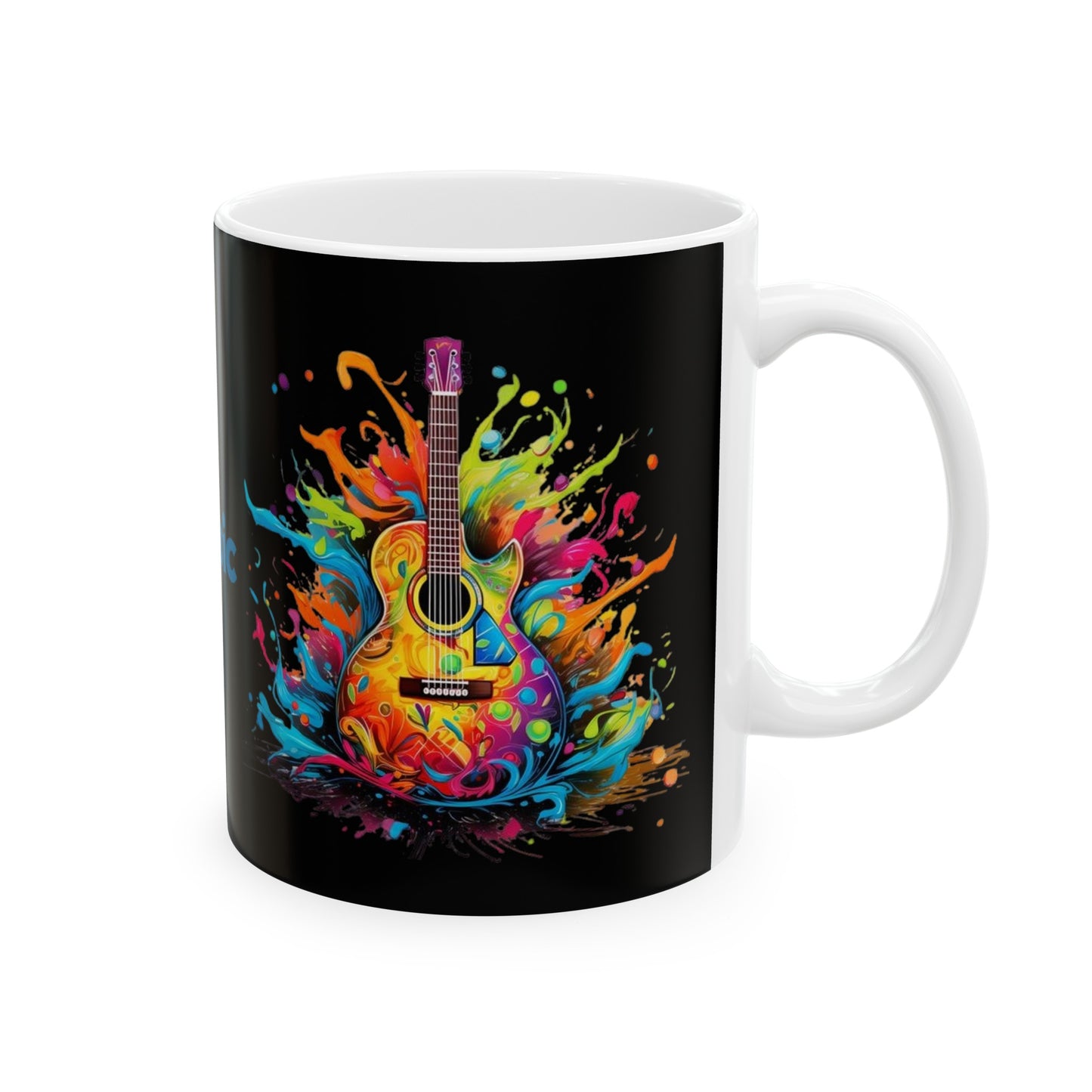 I Love Music Mug 11 Ounces Black