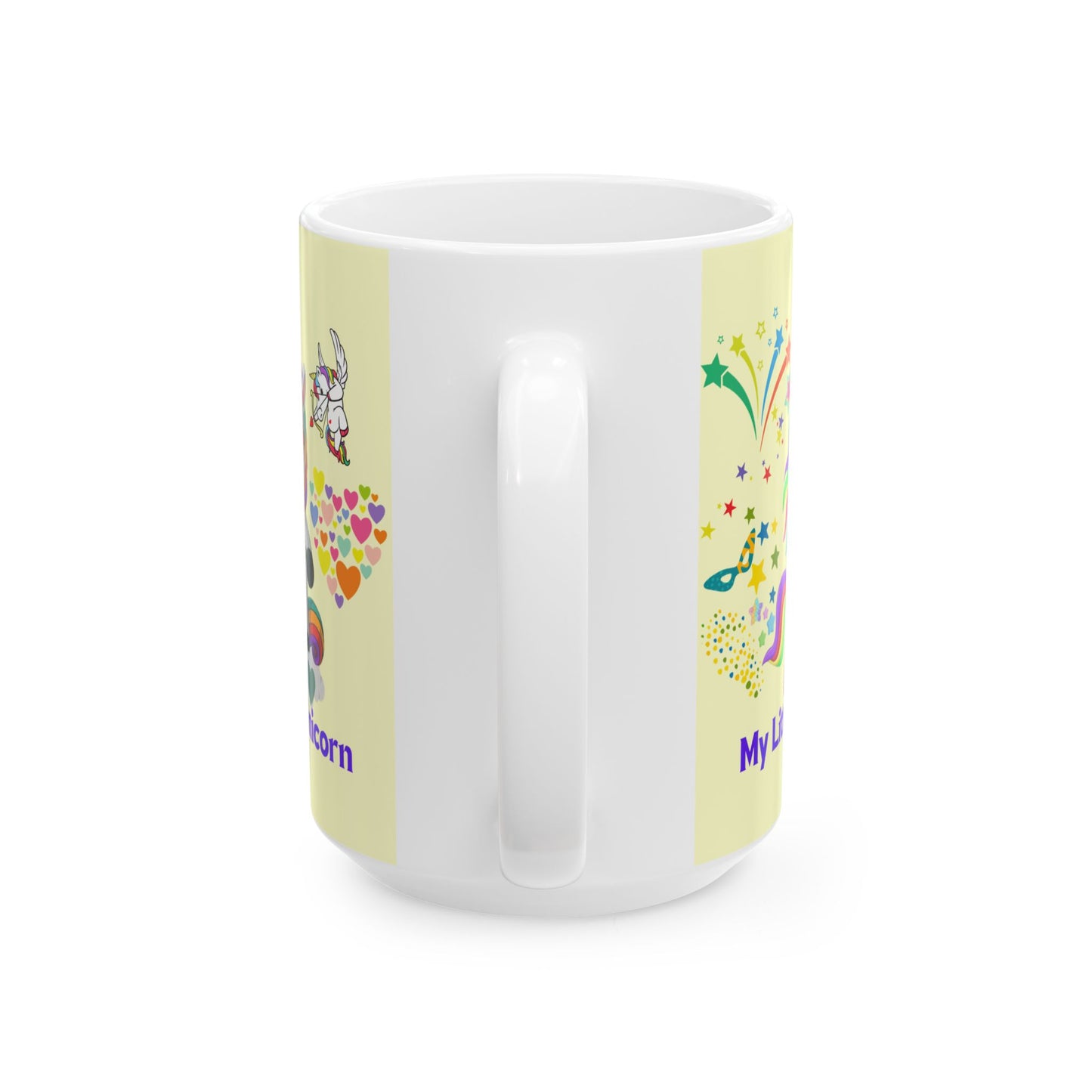 My Little Unicorn Couple Mug 11-15 Ounces Yellow