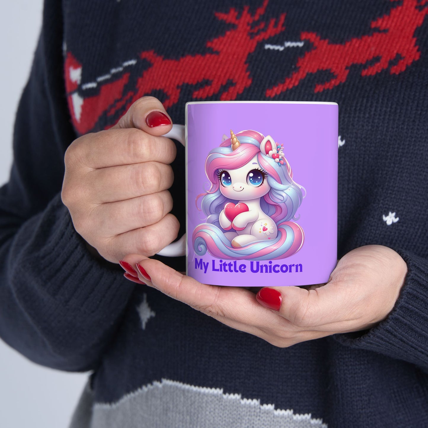 My Little Unicorn Horse Mug 11-15 Ounces Purple