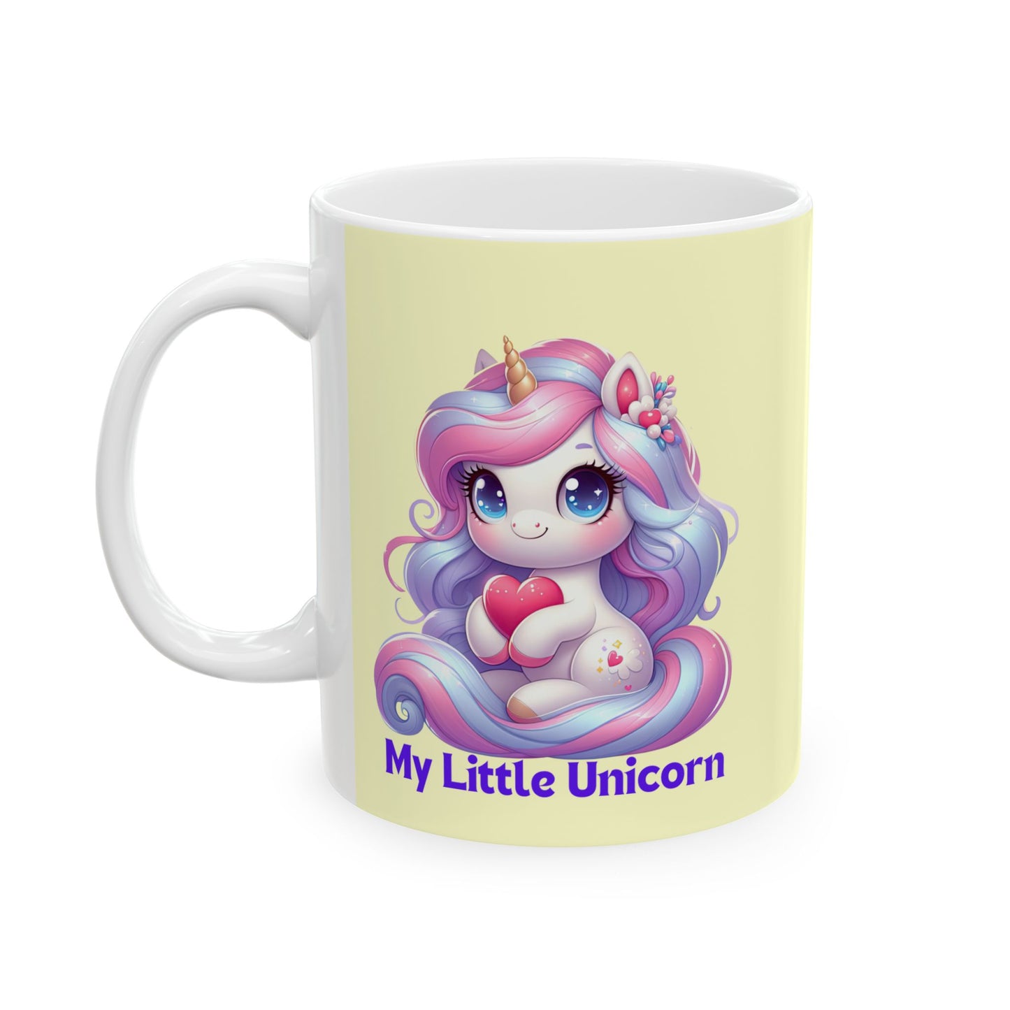 My Little Unicorn Horse Mug 11-15 Ounces Yellow