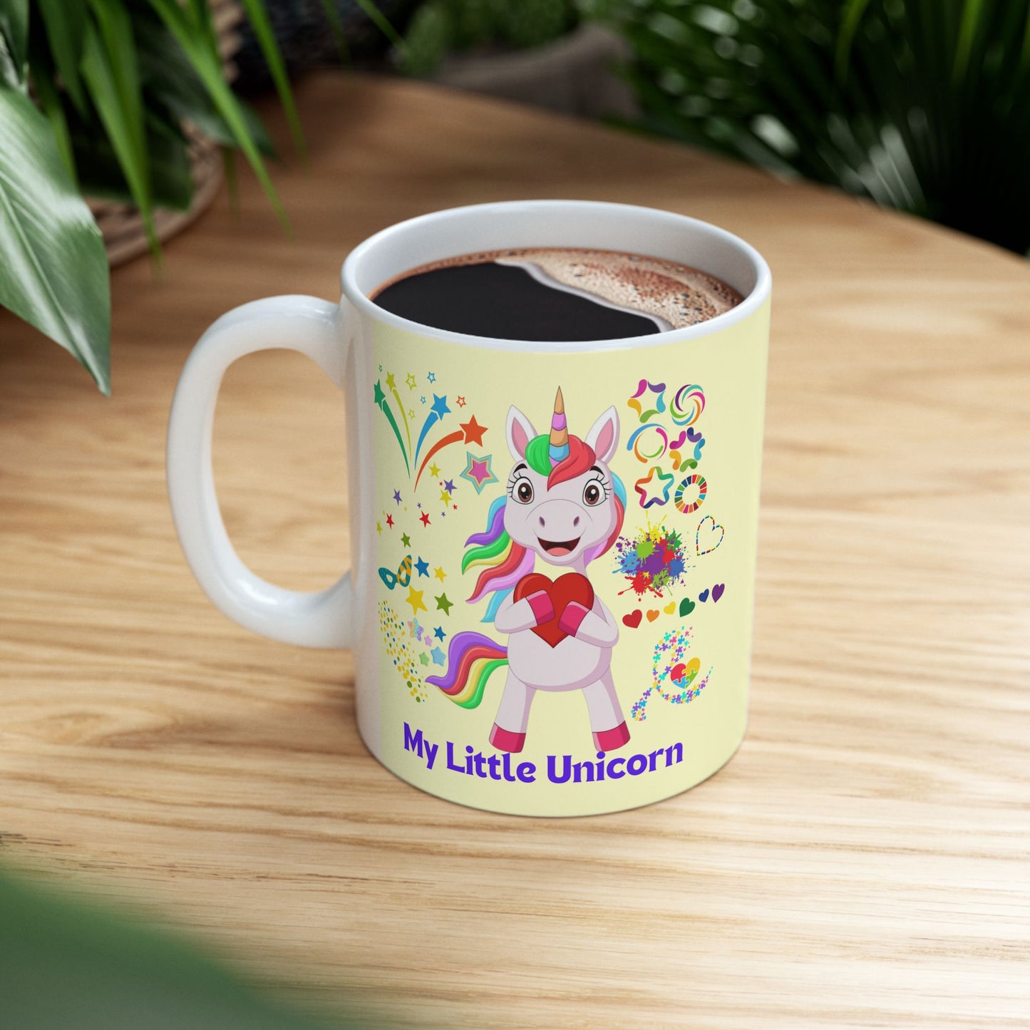 My Little Unicorn Couple Mug 11-15 Ounces Yellow