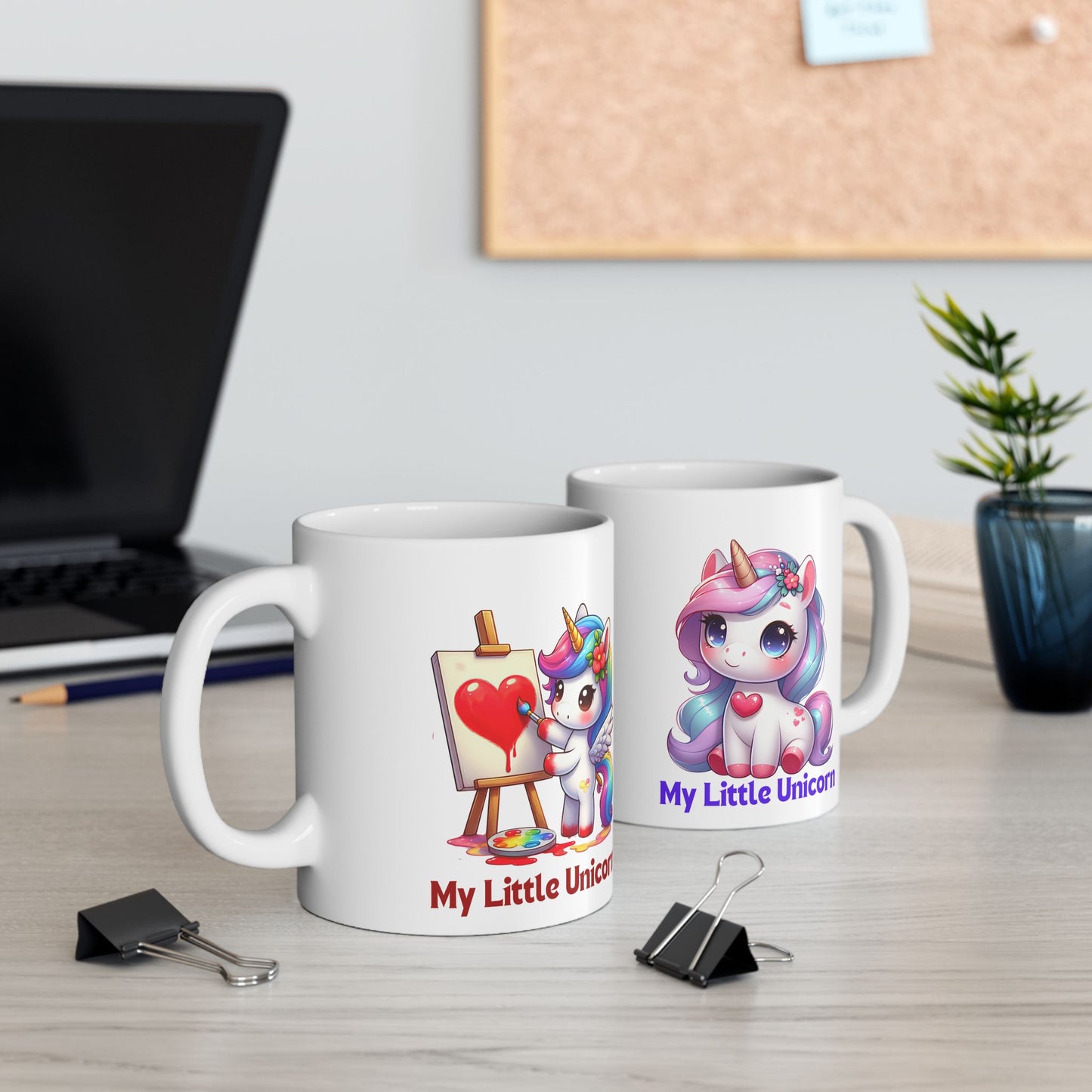 My Little Unicorn Heart Mug 11-15 Ounces White