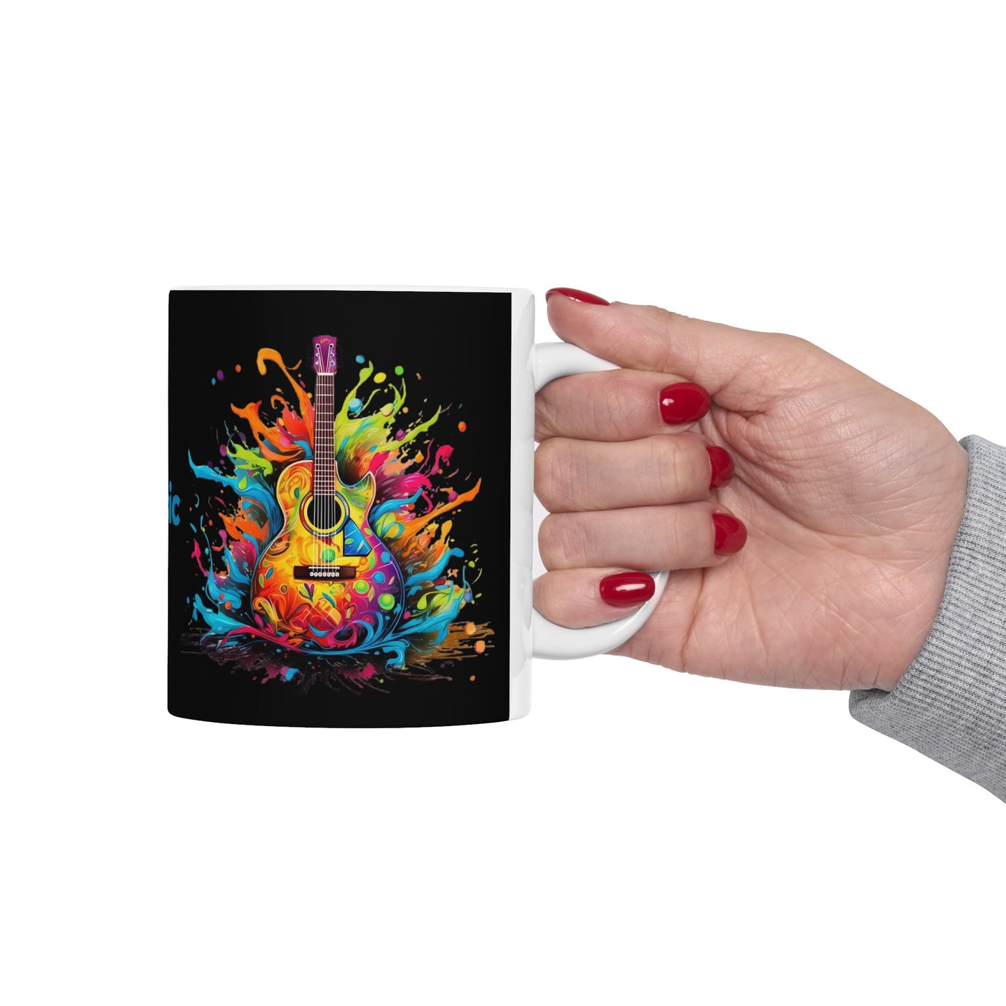I Love Music Mug 11 Ounces Black