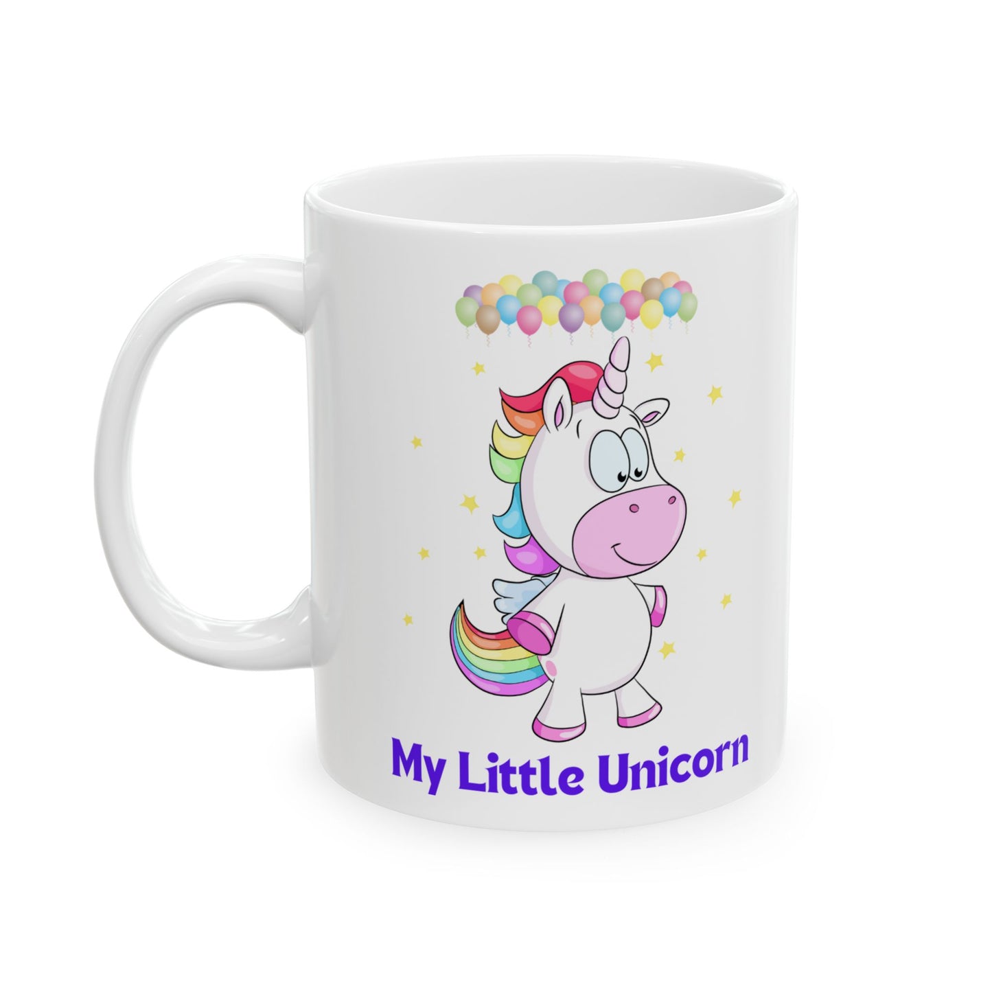 My Little Unicorn Balloons Mug 11-15 Ounces White