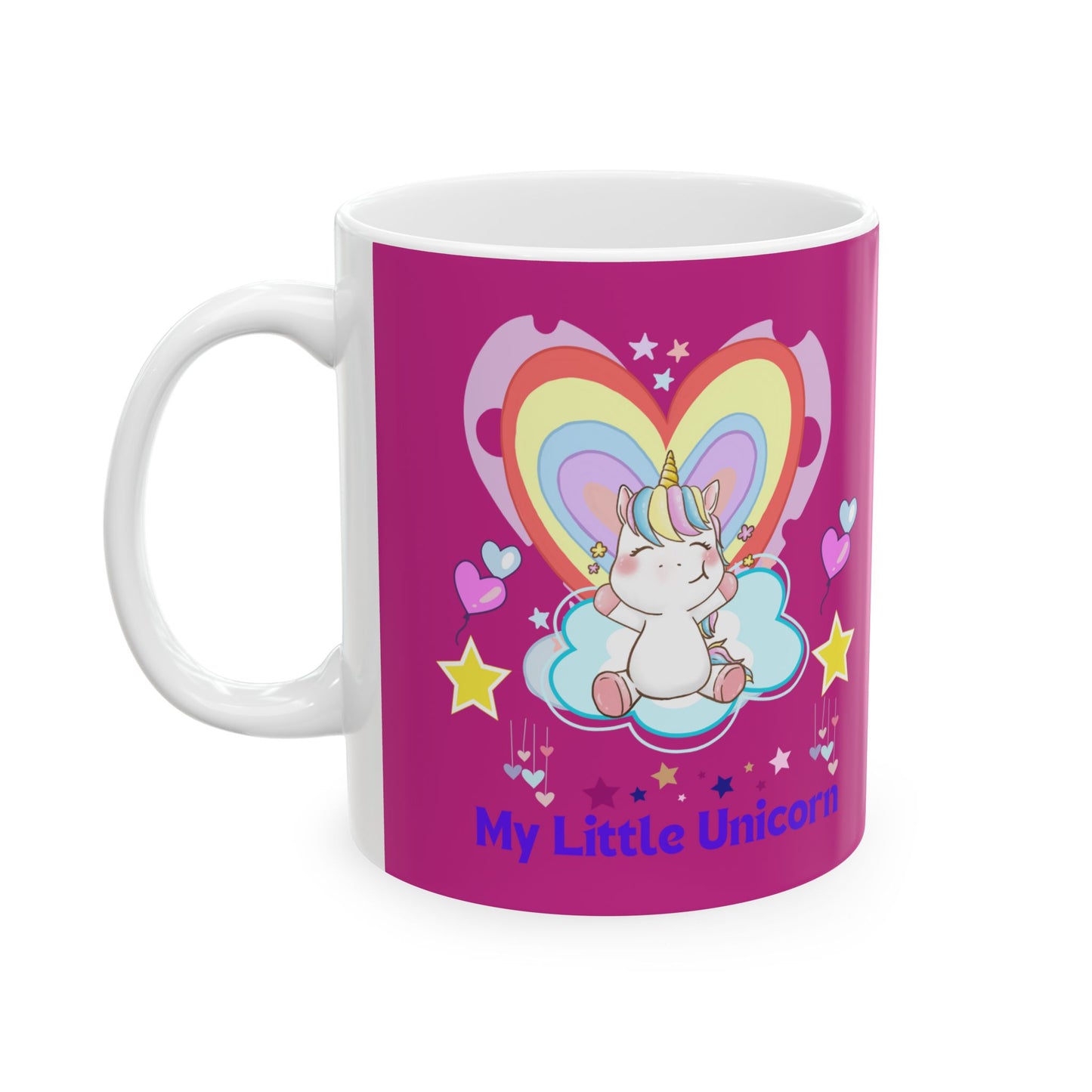 My Little Unicorn Balloons Mug 11-15 Ounces Pink