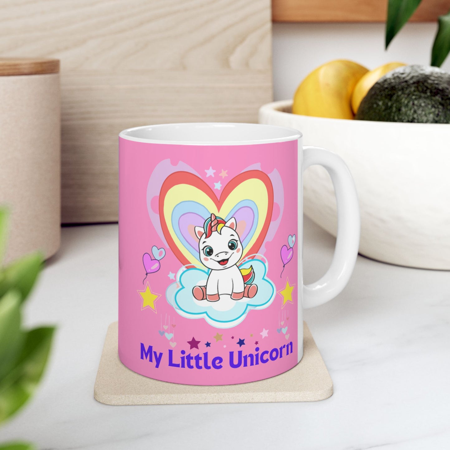 My Little Gold Star Unicorn Mug 11-15 Onces Pink