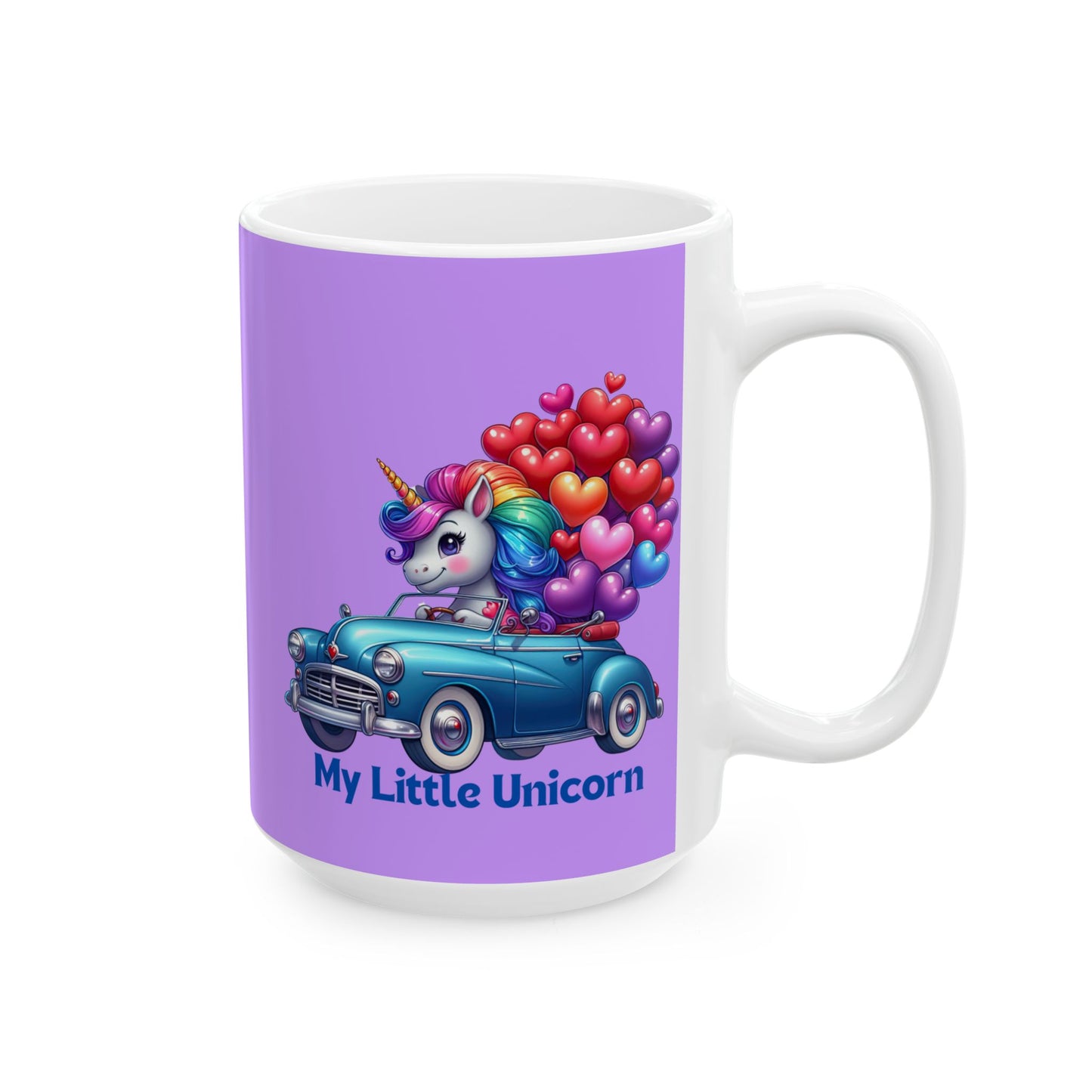 My Little Unicorn Blue Car Mug 11-15 Ounces Purple