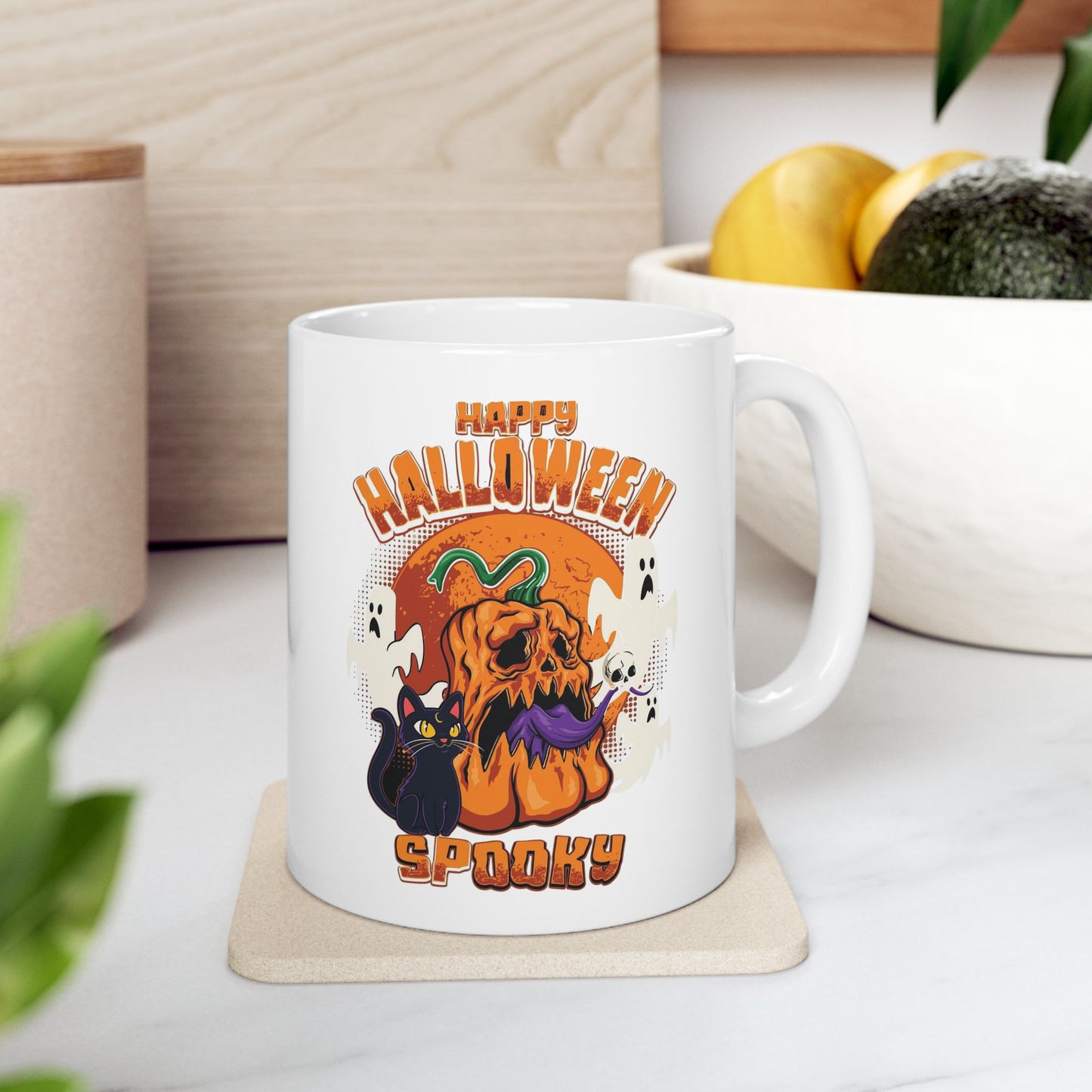 Happy Halloween Mug 11-15 Onces White