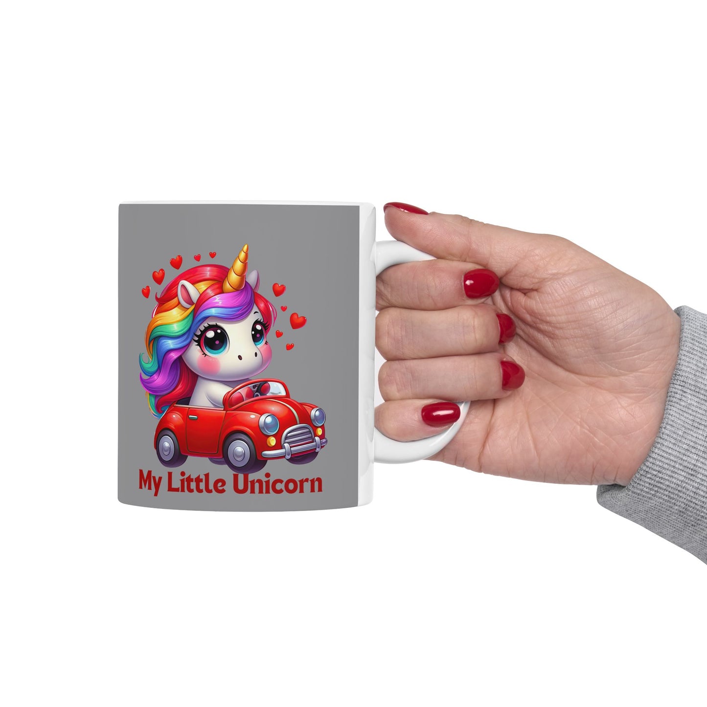 My Little Unicorn Castle Mug 11-15 Ounces Grey