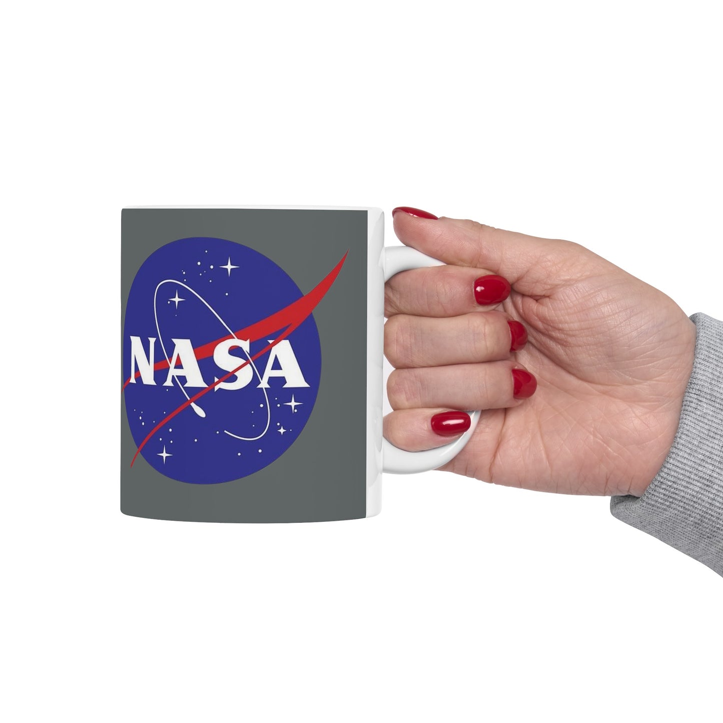 Nasa Alien Mug 11 Ounces Dark Grey