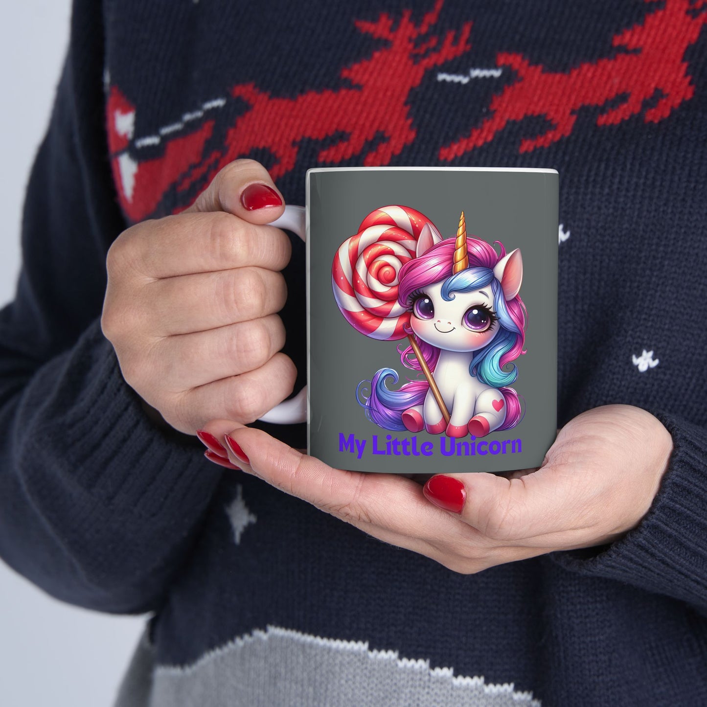 My Little Unicorn Sweet Mug 11-15 Ounces Dark Grey