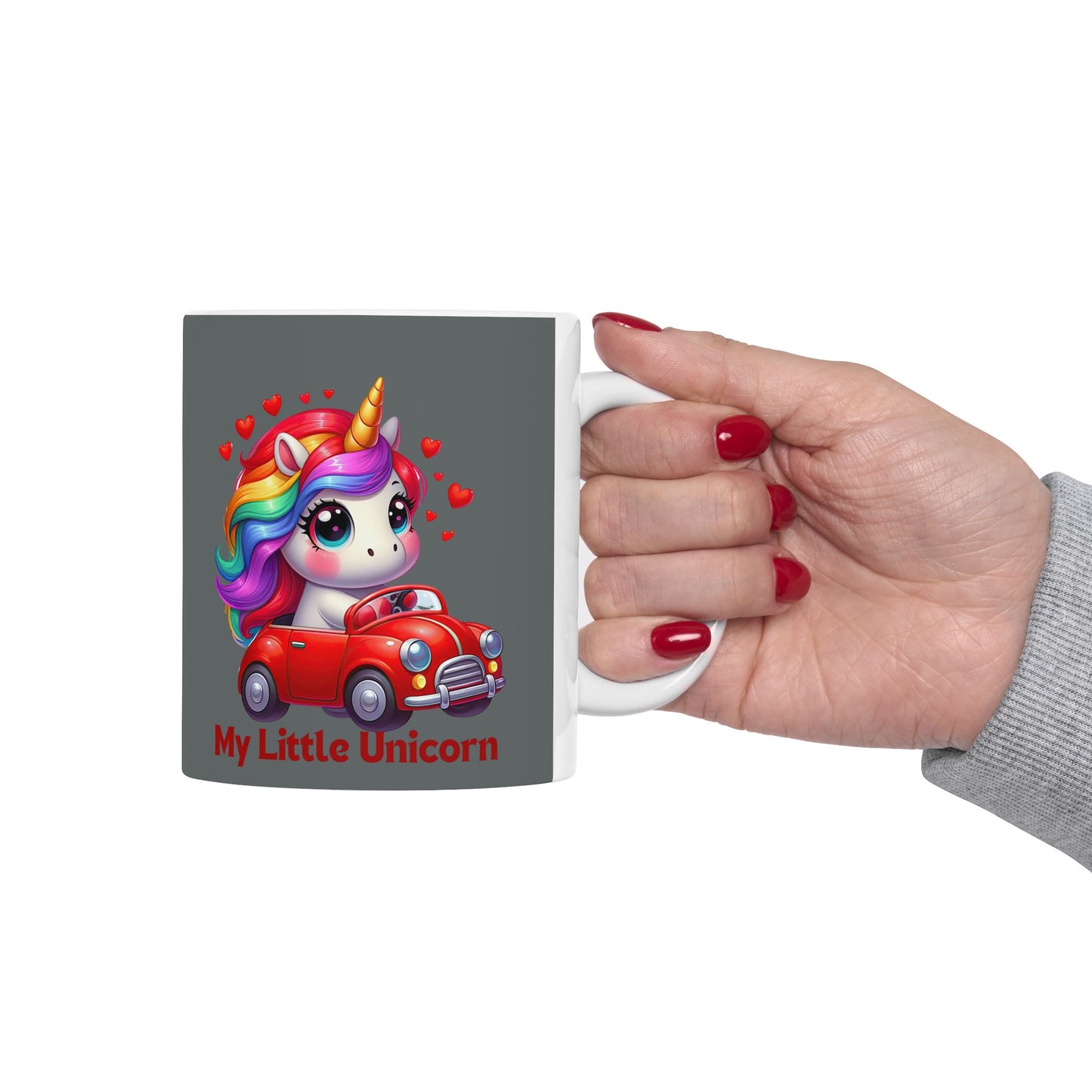 My Little Unicorn Castle Mug 11-15 Ounces Dark Grey