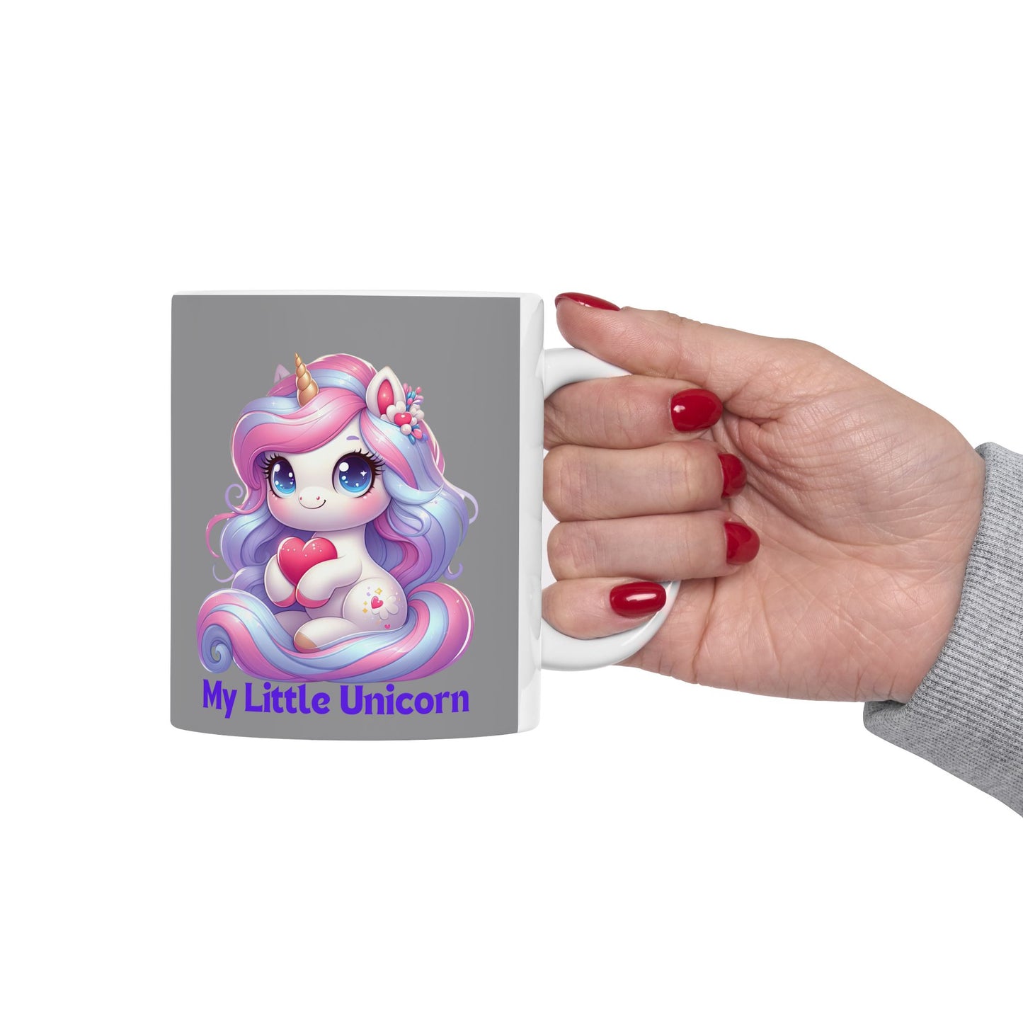 My Little Unicorn Sweet Mug 11-15 Ounces Grey